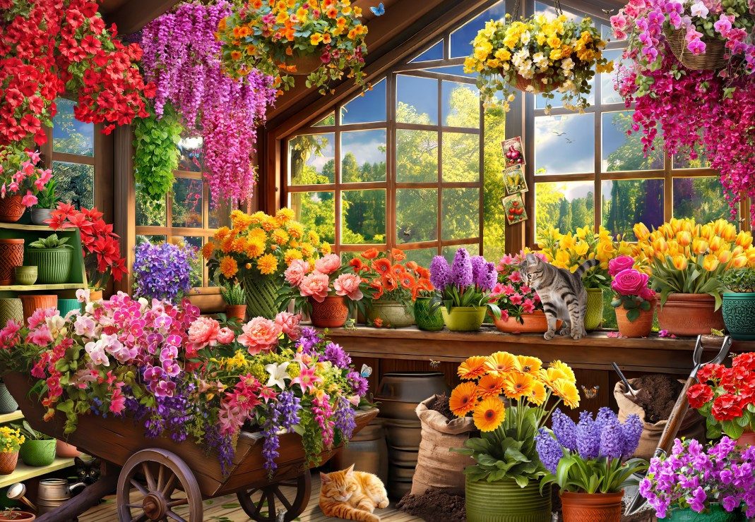 Bluebird Puzzle Puzzle Garten, Puzzleteile günstig online kaufen