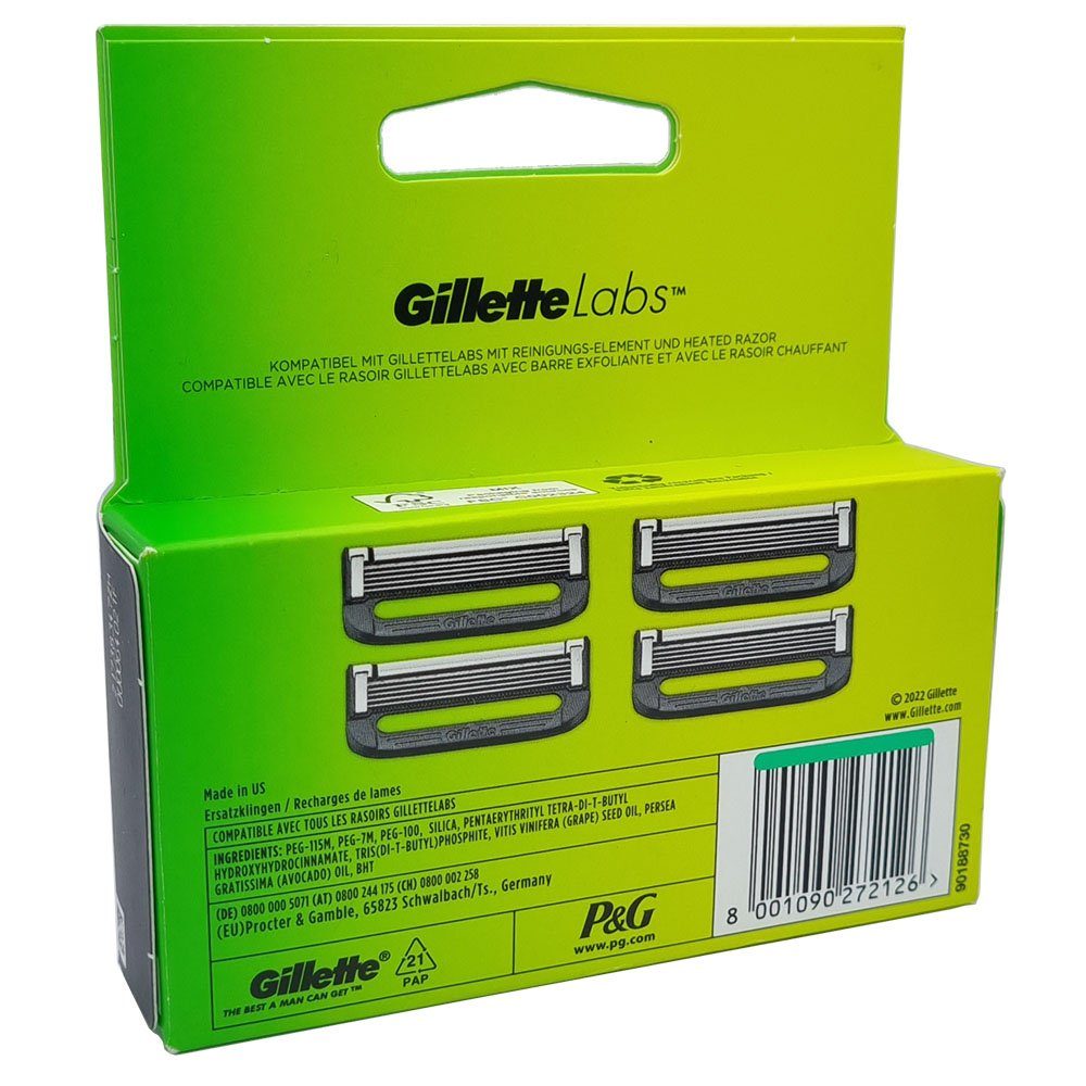 Gillette Rasierklingen Labs, 4-tlg., 4er Pack