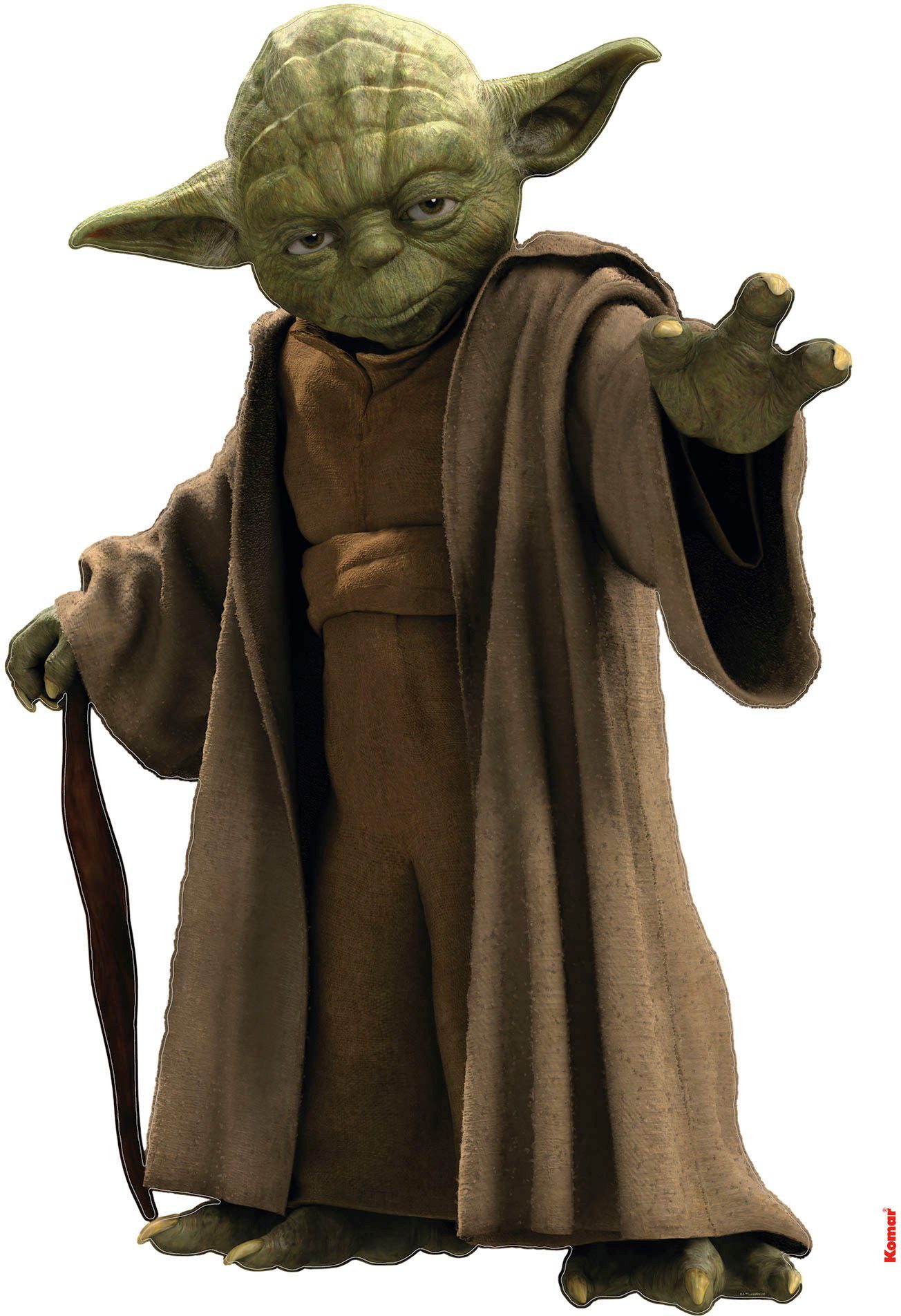 Komar Wandtattoo Star Wars Yoda - Размер 100 x 70 cm (1 St), Künstler: Komar, selbstklebend, Wandsticker, Kinderzimmer