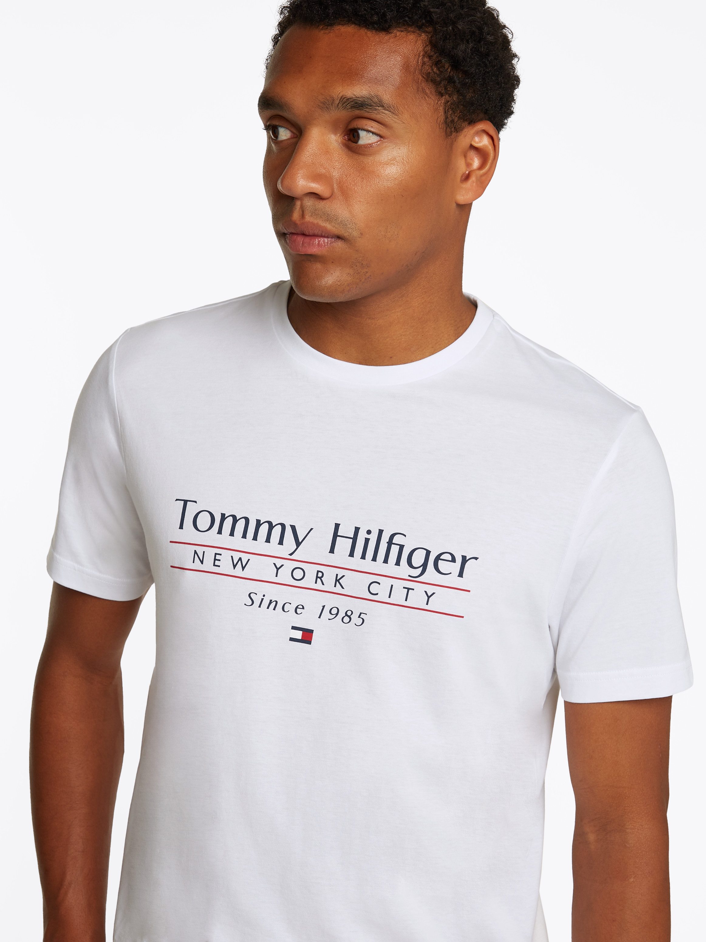Tommy Hilfiger T-Shirt HILFIGER CENTER STACK günstig online kaufen