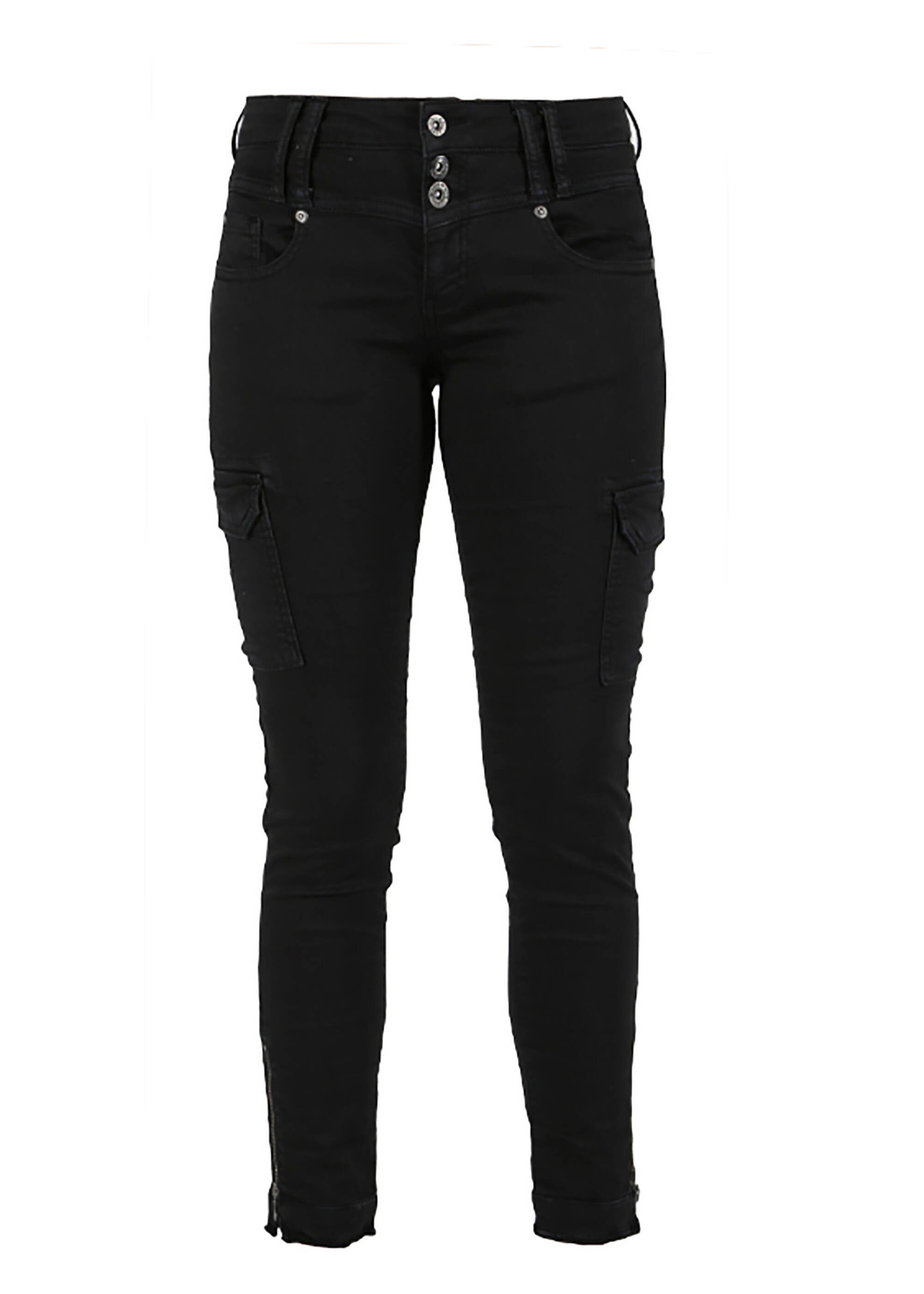 Miracle of Denim Stretch-Jeans MOD JEANS MEGAN CARGO black AU21-2060.11