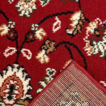 Orientteppich Kurzflor Teppich, Vimoda, Rechteckig, Höhe: 8 mm, mit Kunstvollem, Red, Klassischer, Wohnzimmer, Ornamenten