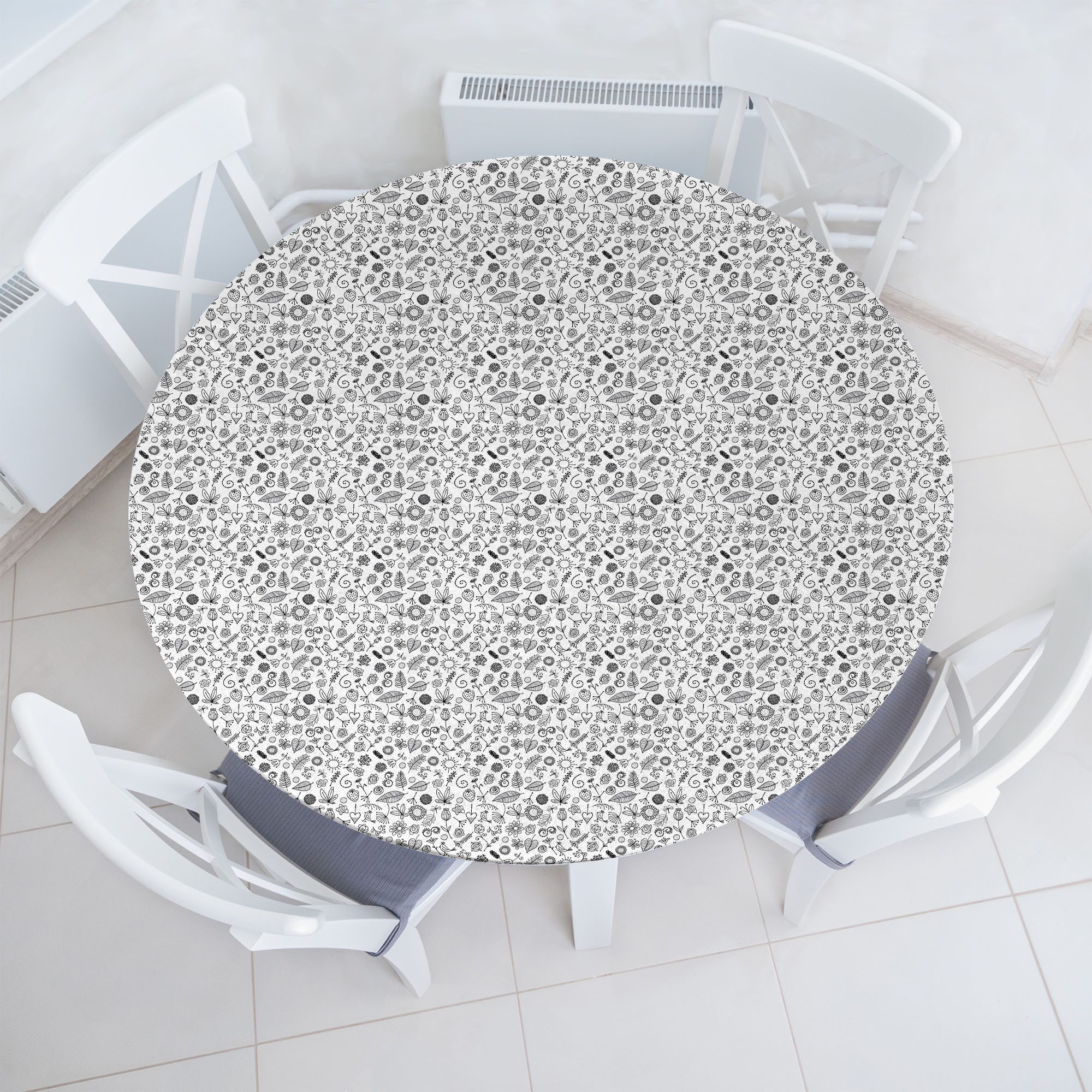 Tischdecke Rundum-elastische Stofftischdecke