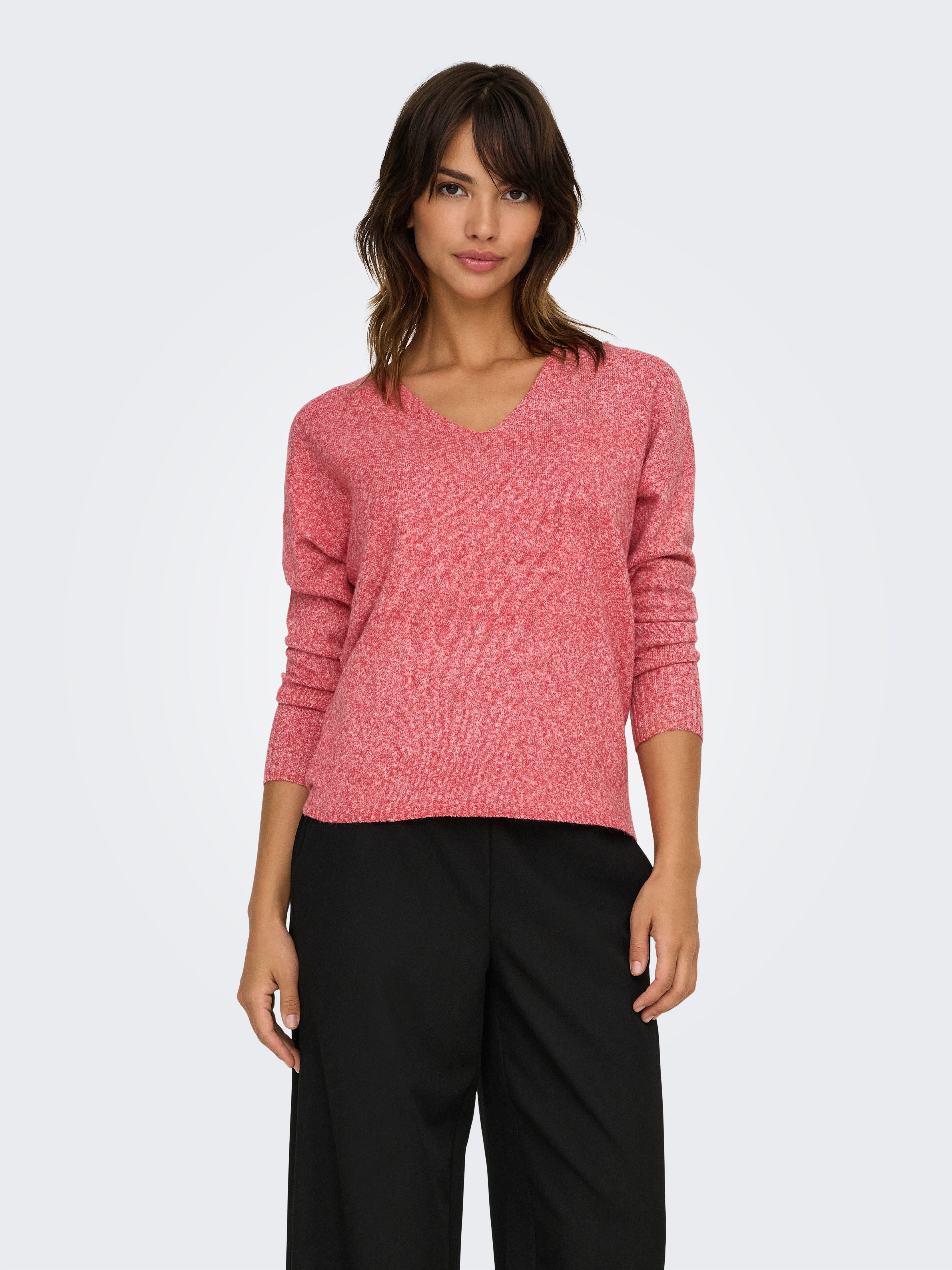 ONLY V-Ausschnitt-Pullover ONLRICA LIFE L/S V-NECK PULLO KNT NOOS günstig online kaufen