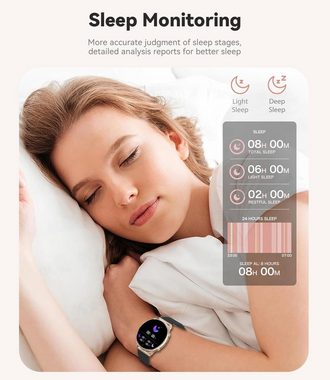 Fitonme Telefonfunktion Frauen's Smartwatch (1,39 Zoll), Mit herausragenden Funktionen, bestem Design & eleganter Optik SPO2