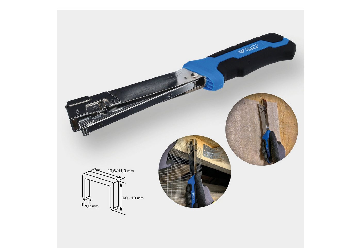 Thumbnail - Brilliant Tools Montagewerkzeug BRILLIANT TOOLS Hammertacker für Drahtklammern - BT156912