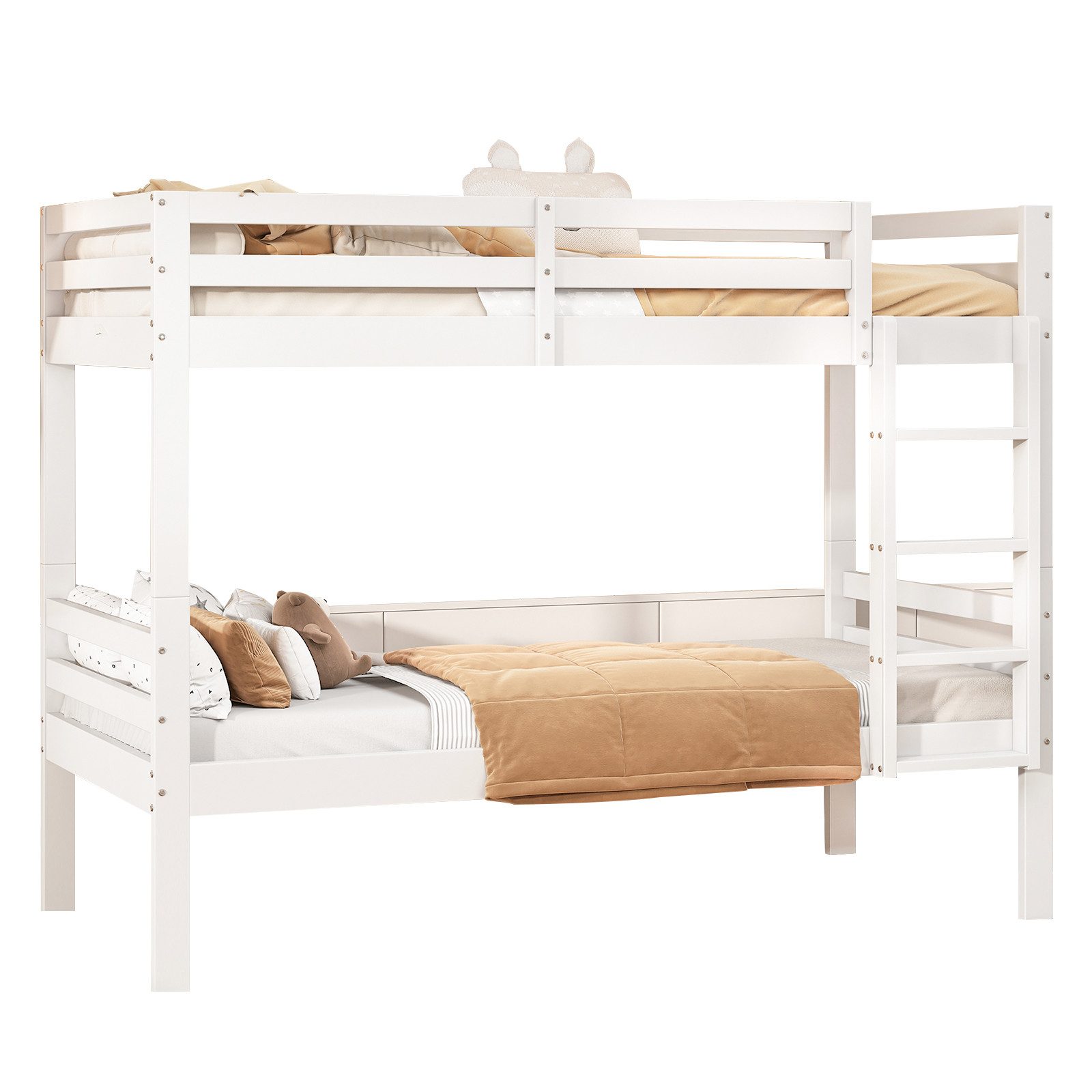 Yorbay Etagenbett Jugendbett mit Leiter, 90x200 günstig online kaufen