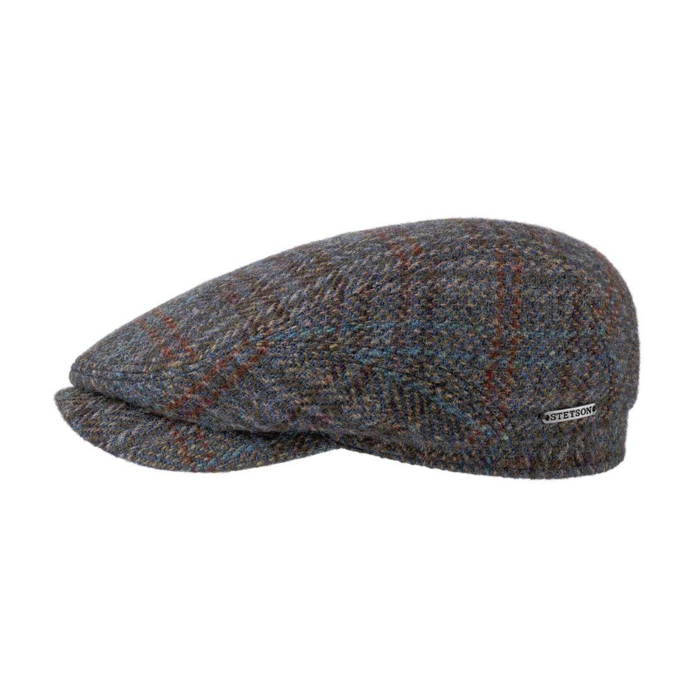 Burnet Stetson Tweed Harris (nein) Stetson grau Flatcap Schiebermütze