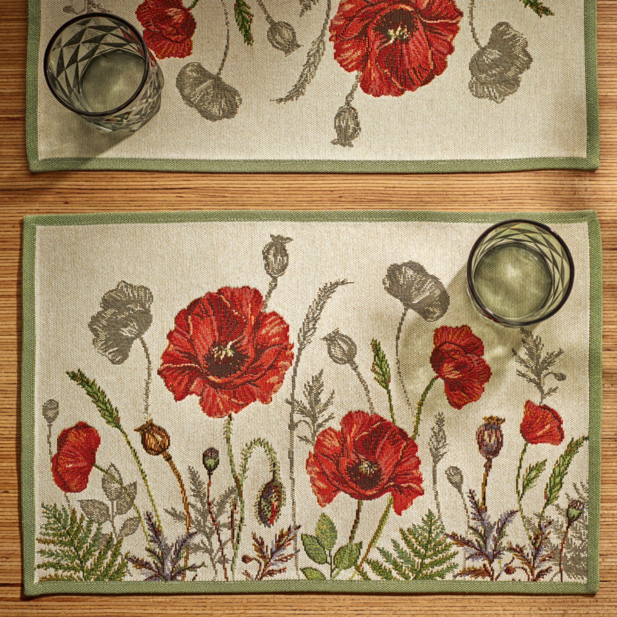 sander table + home Platzset Tischset "Poppy Meadow" 2er-Pack, Gobelin Blum günstig online kaufen