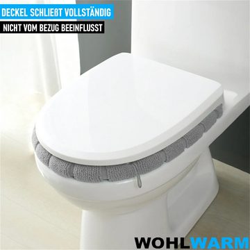 WC-Deckelbezug WOHLWARM WC-Sitzbezug Toilettensitzbezug Toilettenauflage MAVURA, Toiletten Sitzbezug Po-Wärmer weich & waschbar