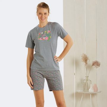 Erwin Müller Pyjama Damen-Shorty Single-Jersey Blumen