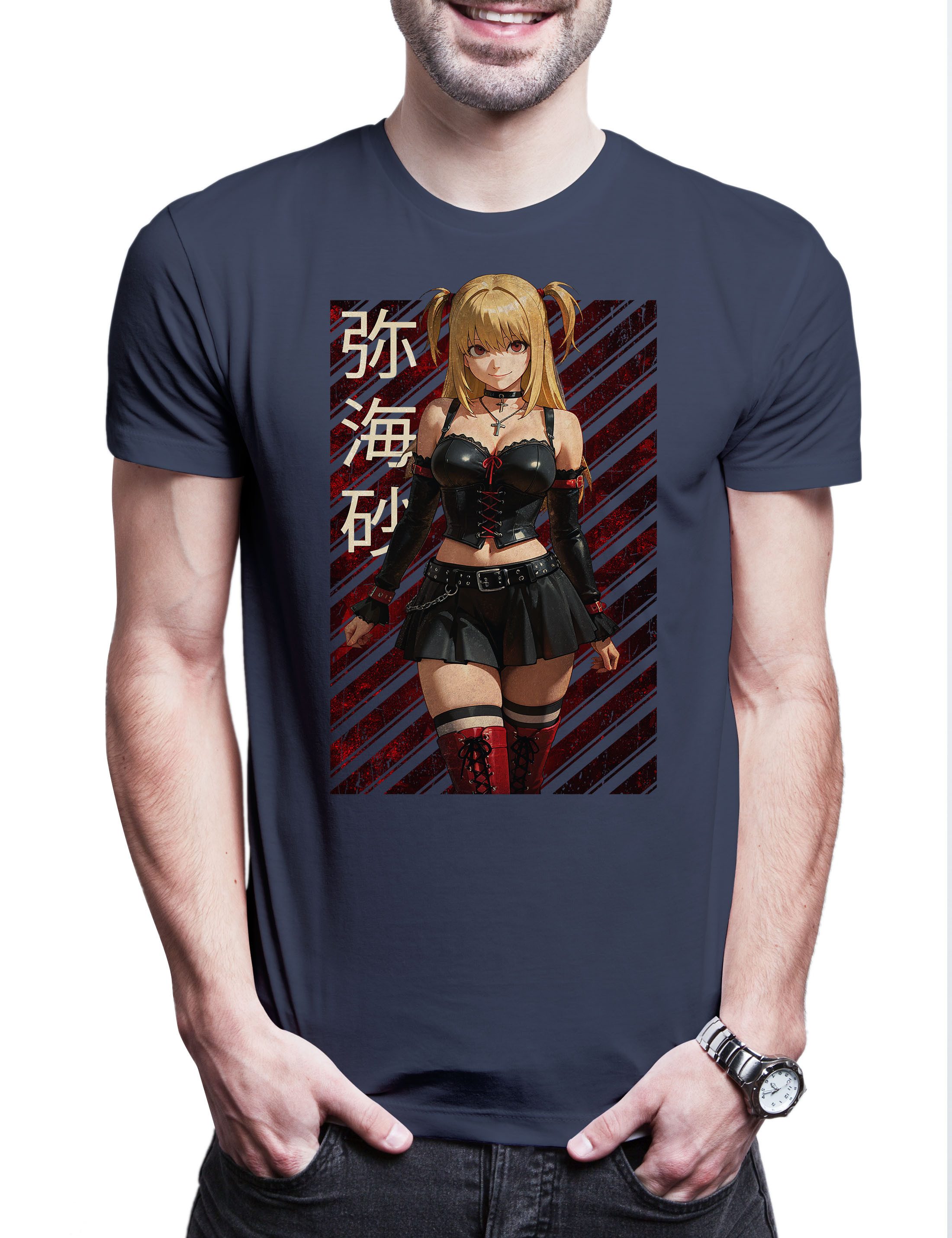 Print-Shirt Death Note Misa Amane Herren T-Shirt Light Note Kira Yagami L Death