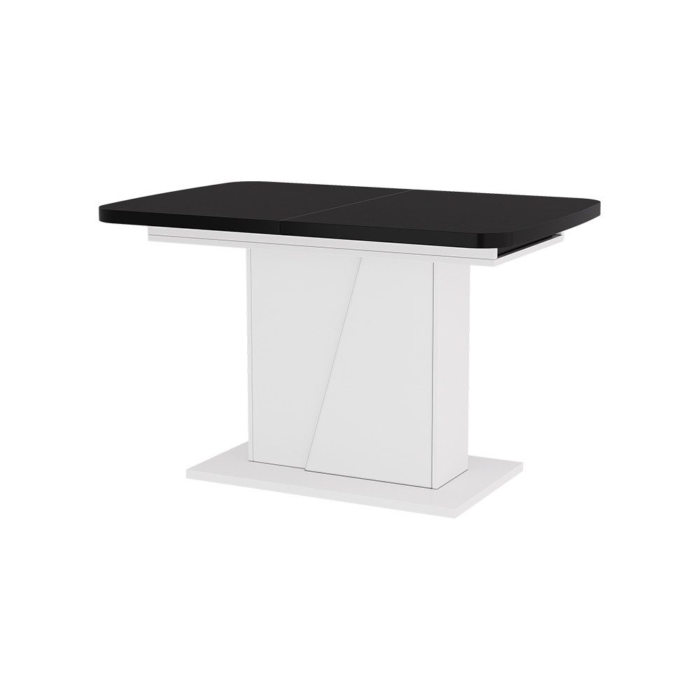 Vicco Esstisch Fenaro, Weiß/Schwarz, 120 x 80 cm ausziehbar (1-St)