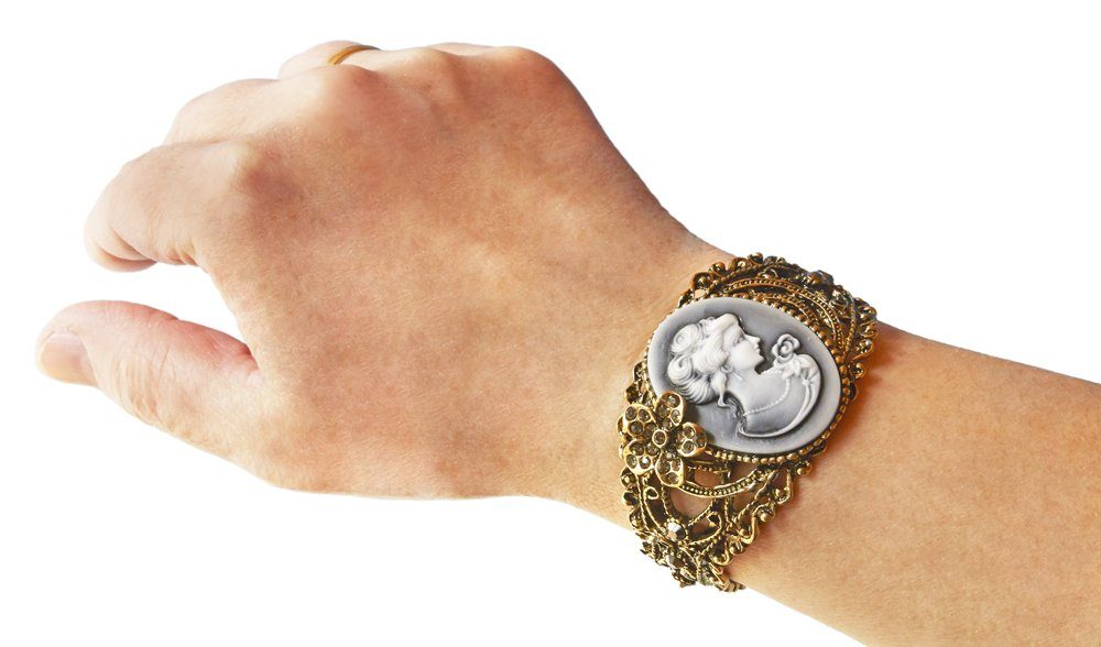 andrea-moden Kostüm Kamee Armspange zum Barock Kostüm, Damen Schmuck