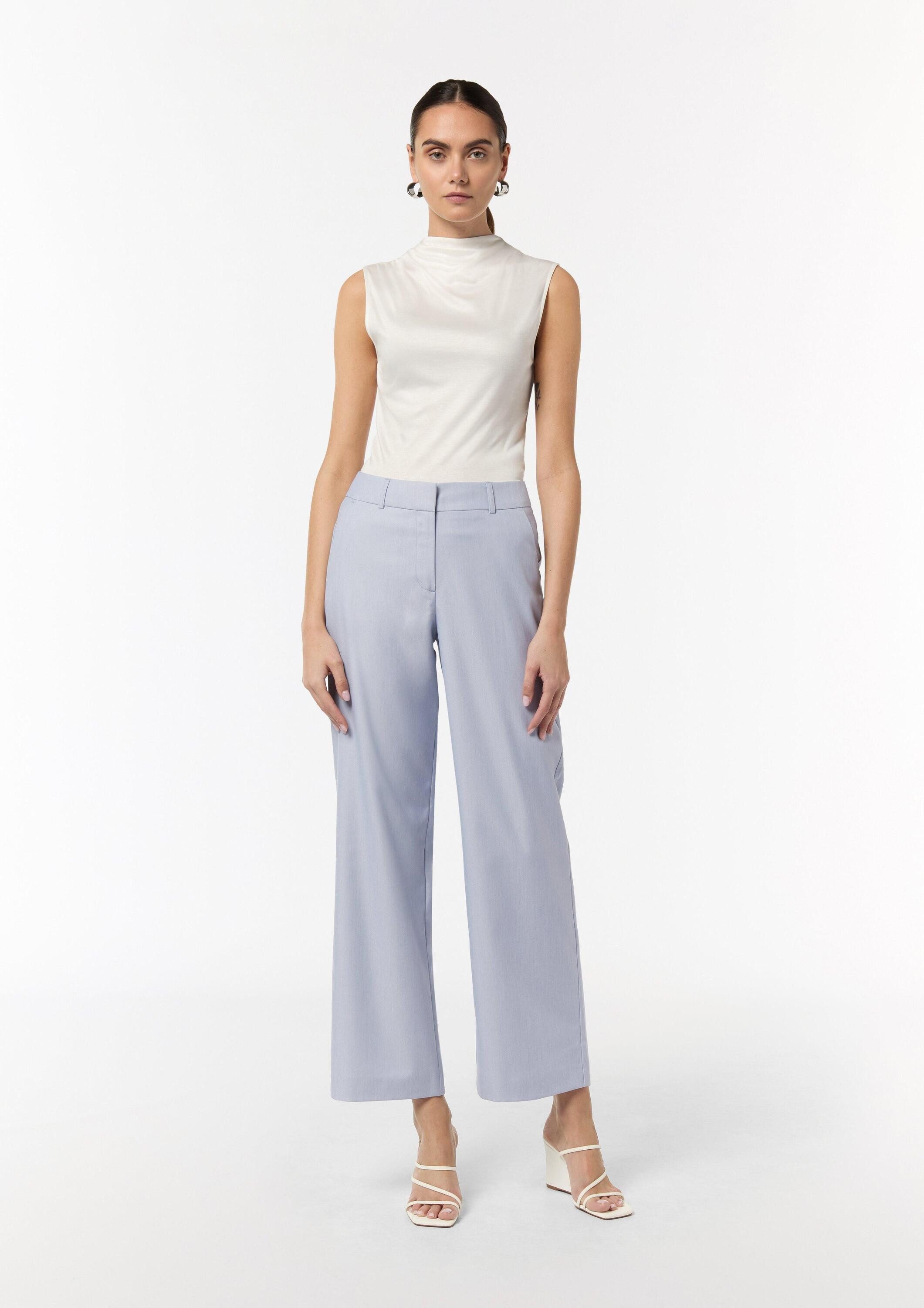 comma Chinos Hose Marlenehose aus Lyocell