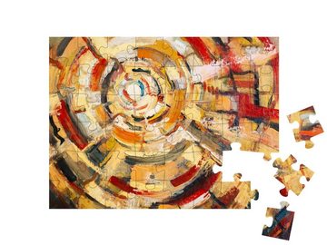 puzzleYOU Puzzle Original Ölgemälde auf Leinwand, abstrakte Kunst, 48 Puzzleteile, puzzleYOU-Kollektionen Kunst & Fantasy