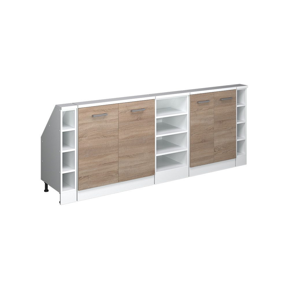 Vicco Unterschrank R-Line, Sonoma/Weiß, 215 cm günstig online kaufen
