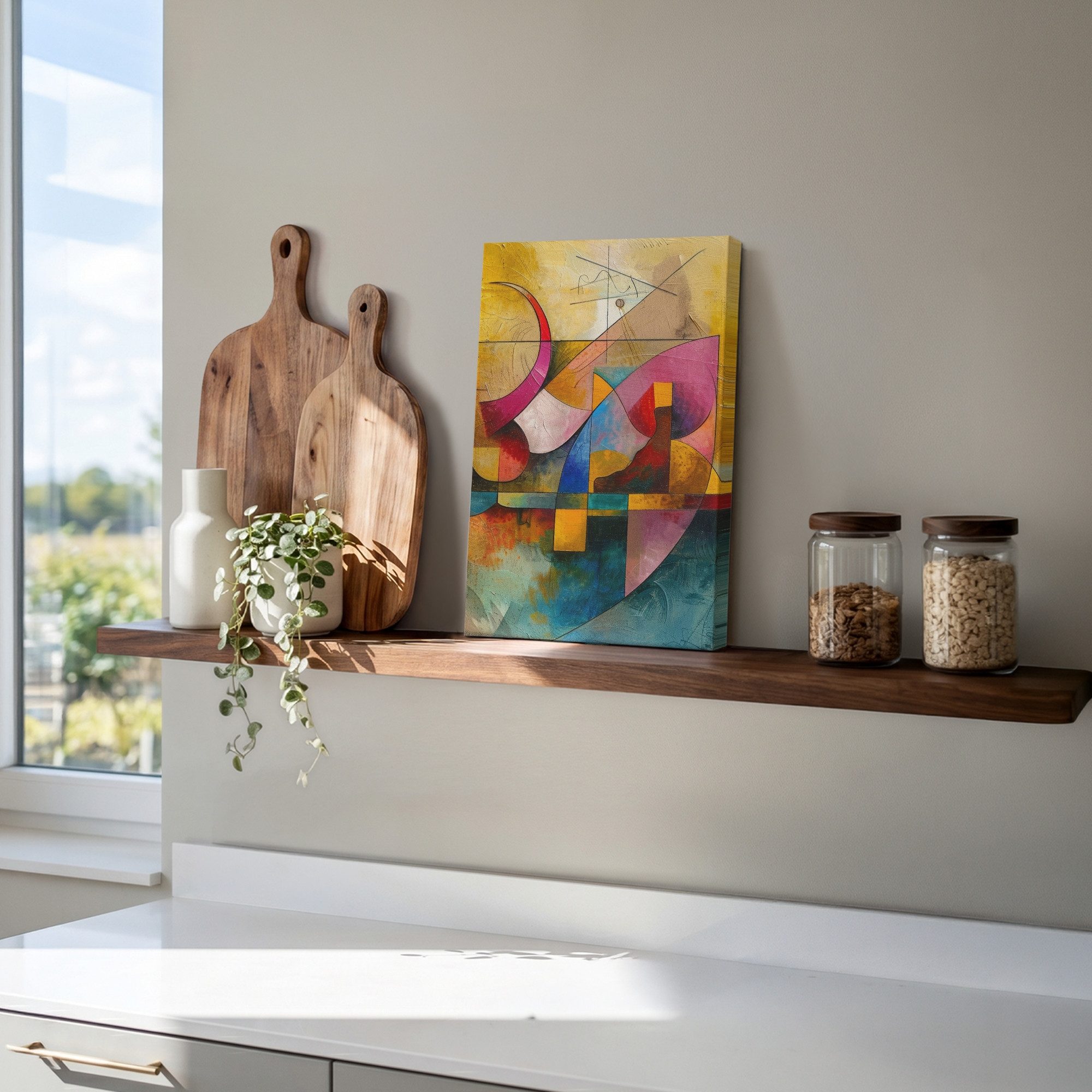 OneMillionCanvasses® Leinwandbild Kunst - Abstrakt - Ästhetisch - Farbenfroh - Kunst, Fotodruck (1 St), Leinwand Canvas Wandbild, Wanddekoration 20x30 cm – Bild 5 von 5