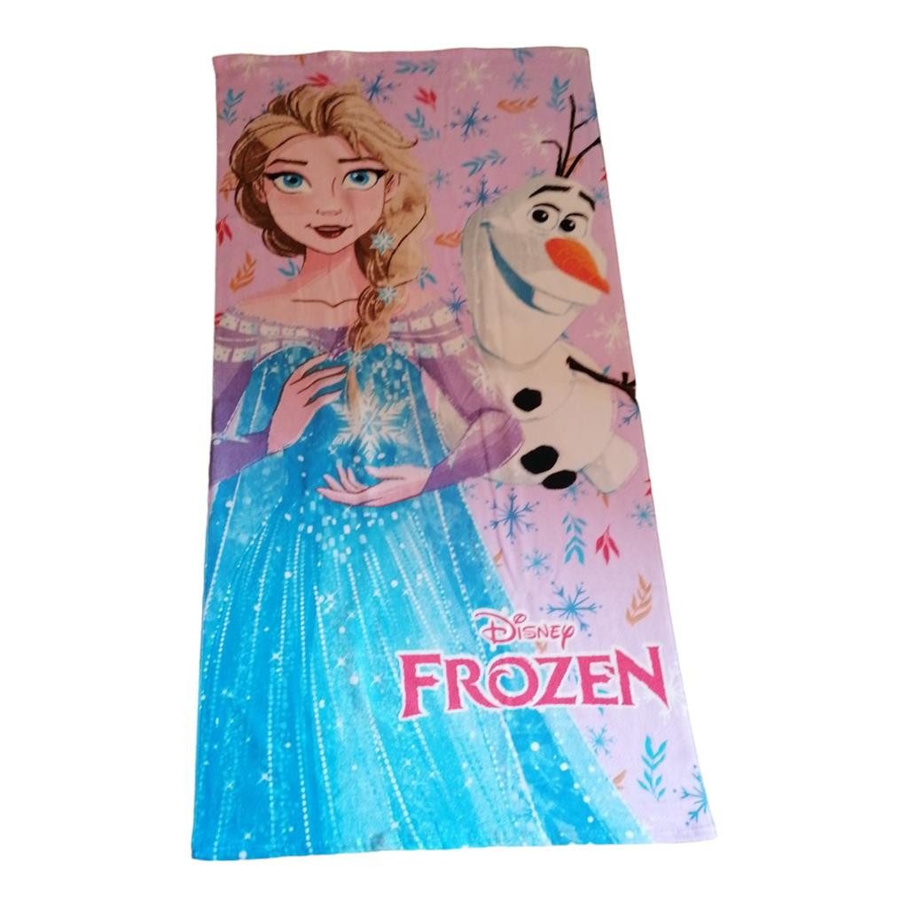 Disney Frozen Strandtücher Disney Frozen Strandtuch mit Elsa und Olaf, 70x140cm, 100% Polyeste, 100% Baumwolle