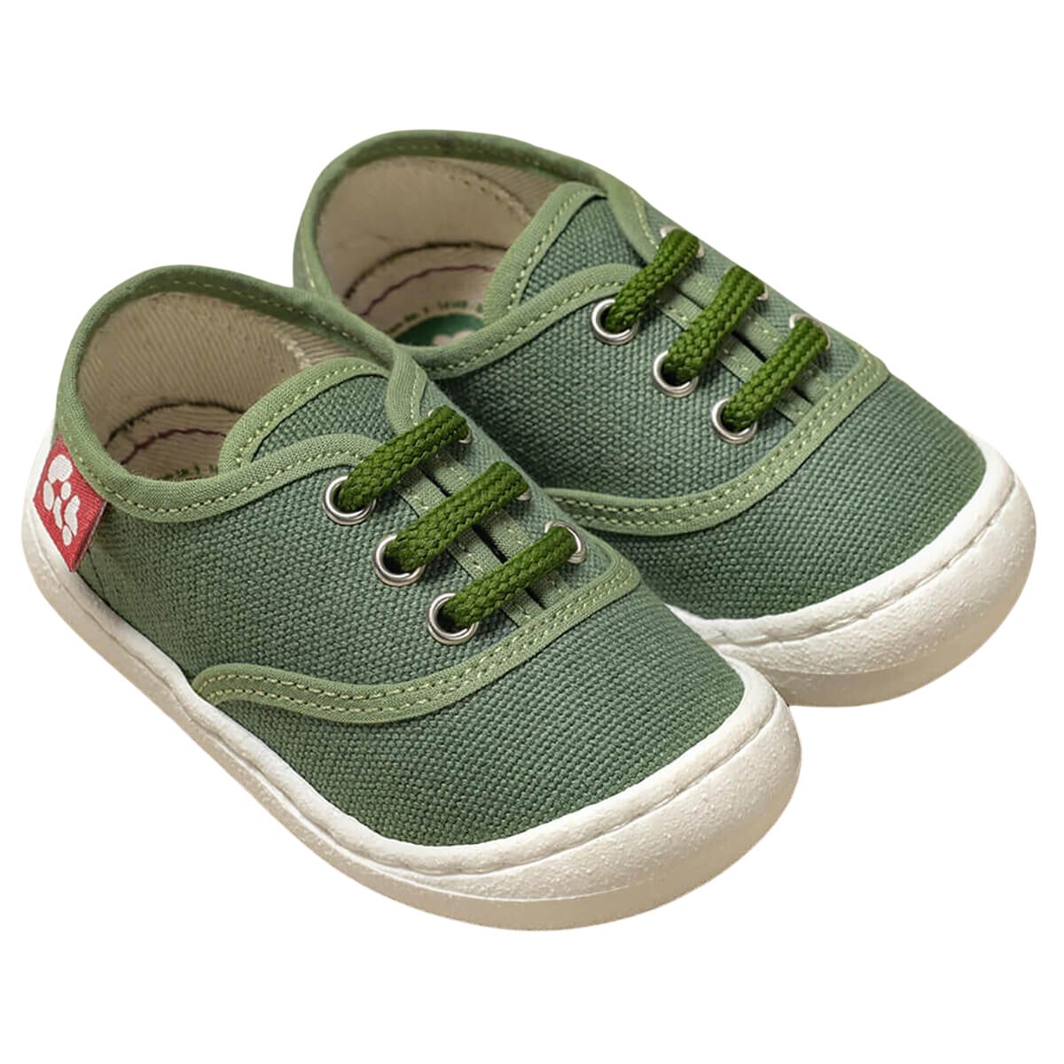 POLOLO Kinderschuhe Pepe, Vegane Grün Sneaker