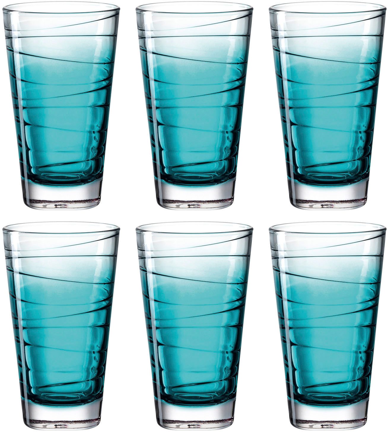 LEONARDO Longdrinkglas VARIO STRUTTURA, Glas, 280 ml, 6-teilig