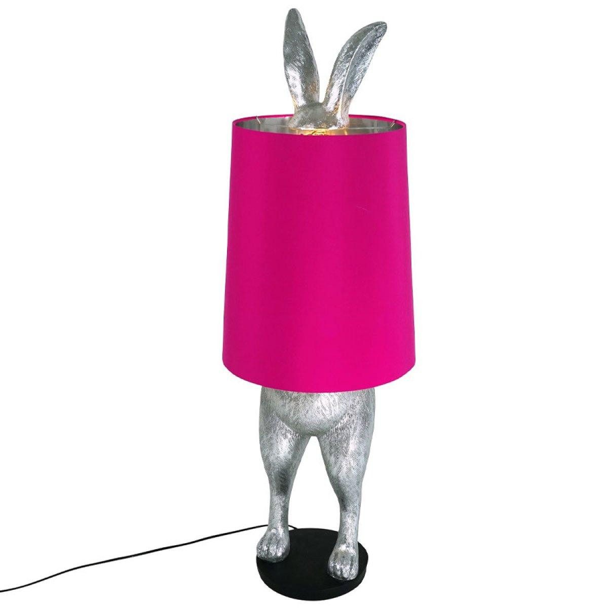 Werner Voß Osterhase Stehleuchte Hiding Rabbit Silber Magenta (115cm)