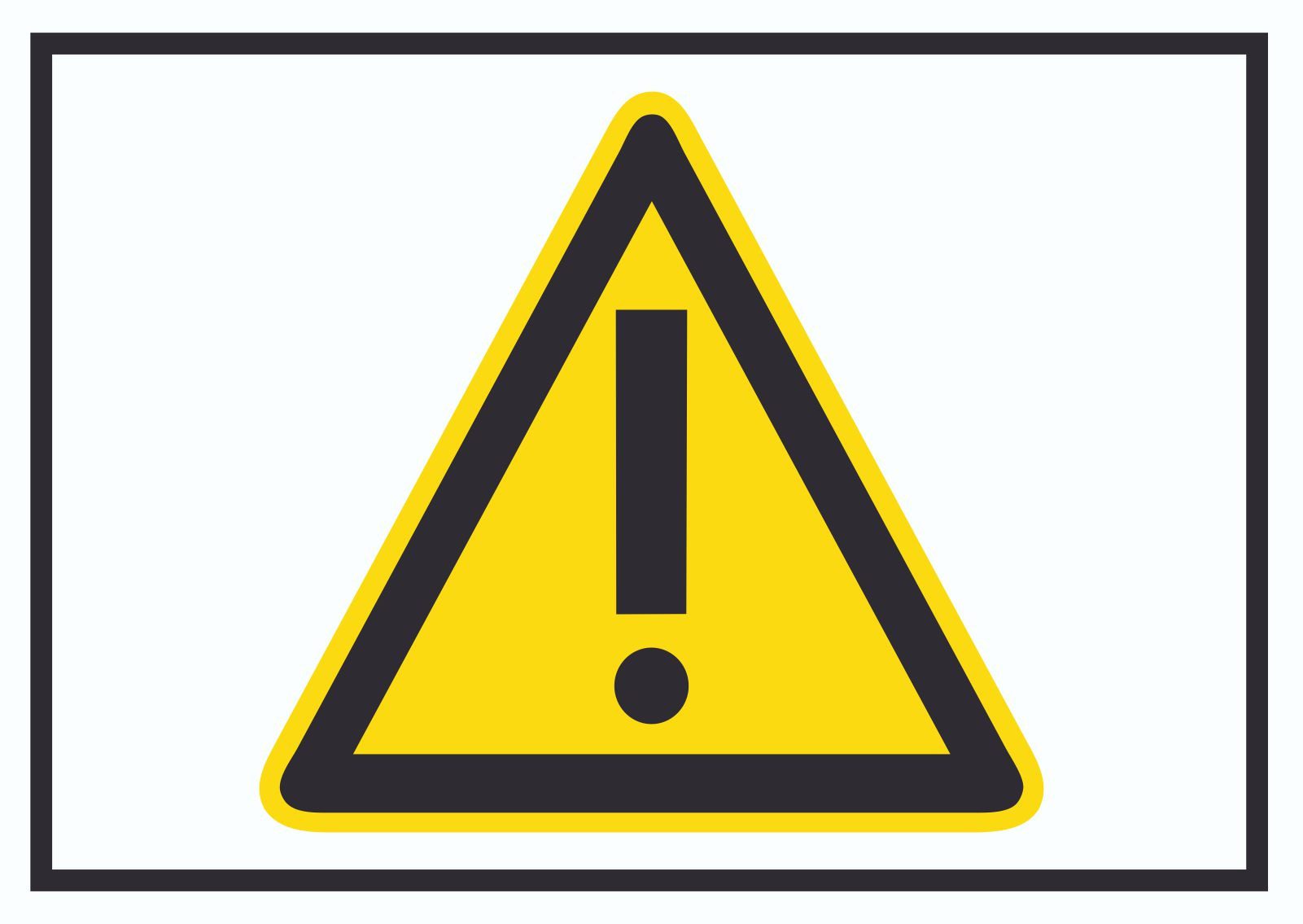 HB-Druck Hinweisschild Achtung Zeichen Gelb Symbol Schild, wetterfest, stabil, UV-beständig, kratzfest