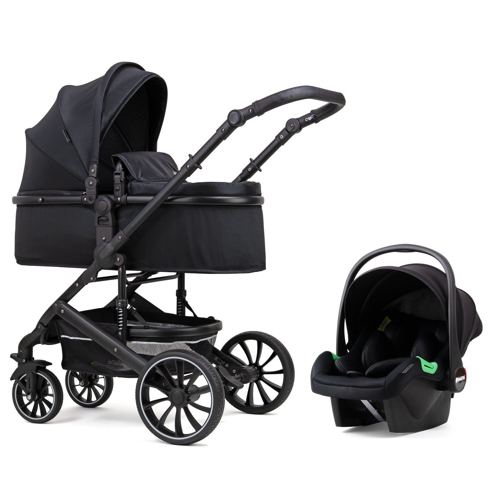 Pixini Kombi-Kinderwagen Pixini Kalani Kinderwagen 3in1 Set, Sicherheitsbügel