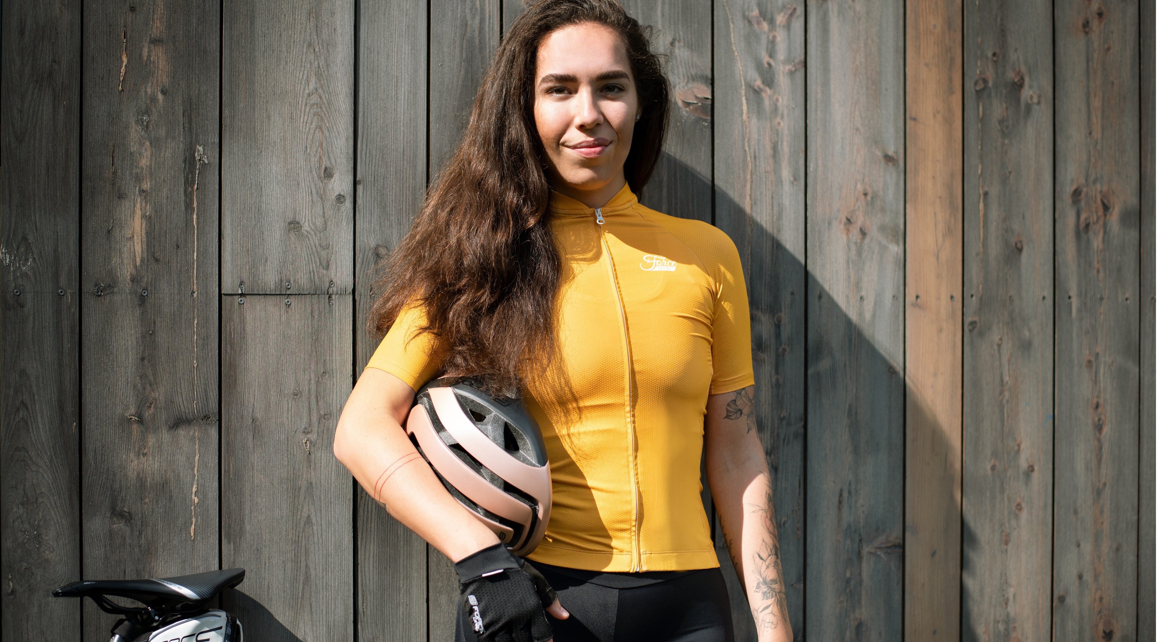 FORCE Radtrikot Jersey FORCE PURE Lady kurzarm gelb %%%