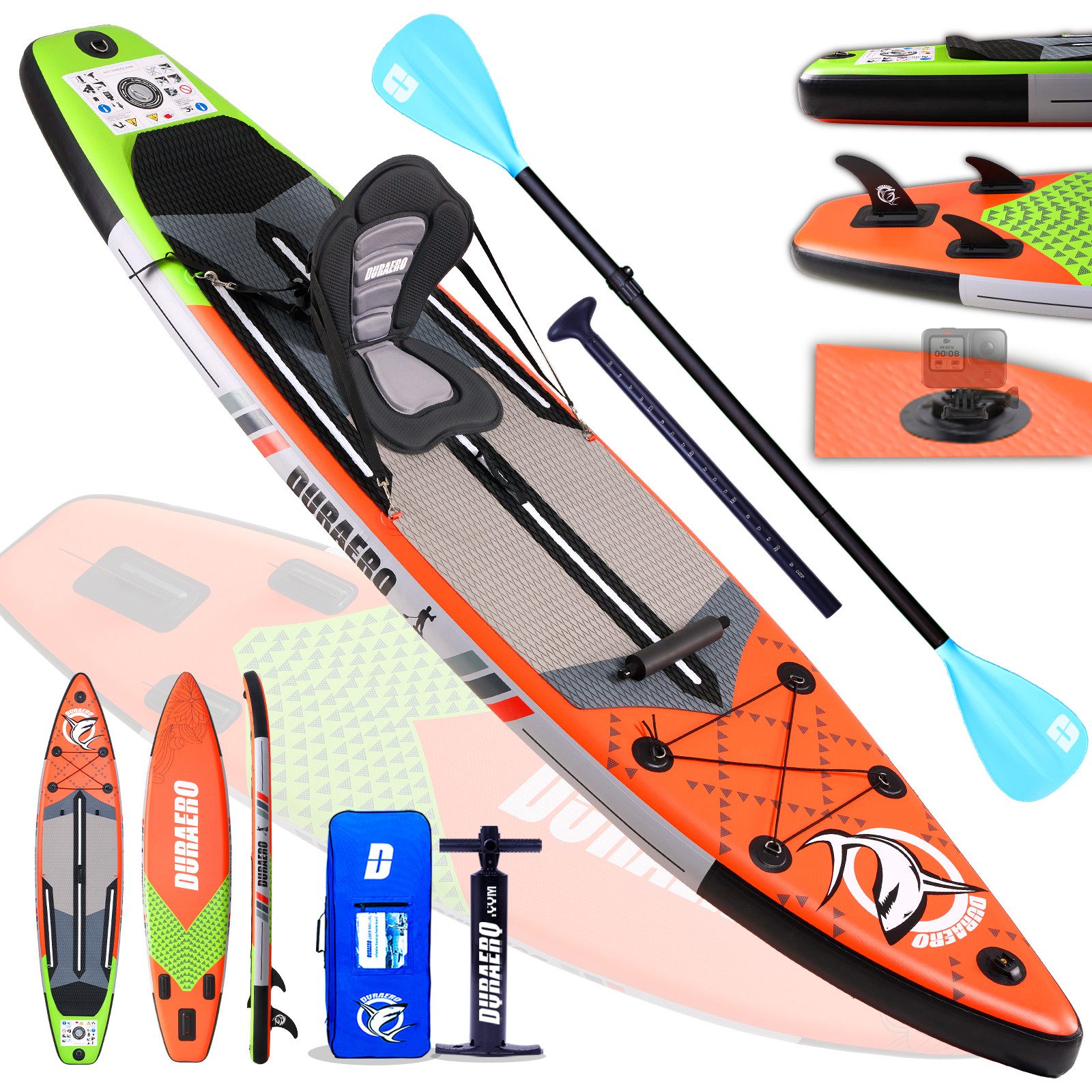 Inflatable SUP-Board Stand up Paddle Board Aufblasbare SUP Board Set, 330x76x15cm