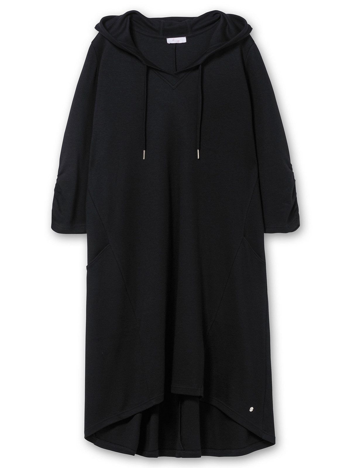Sheego Sweatkleid Große Größen mit Vokuhila-Saum, aus Interlock