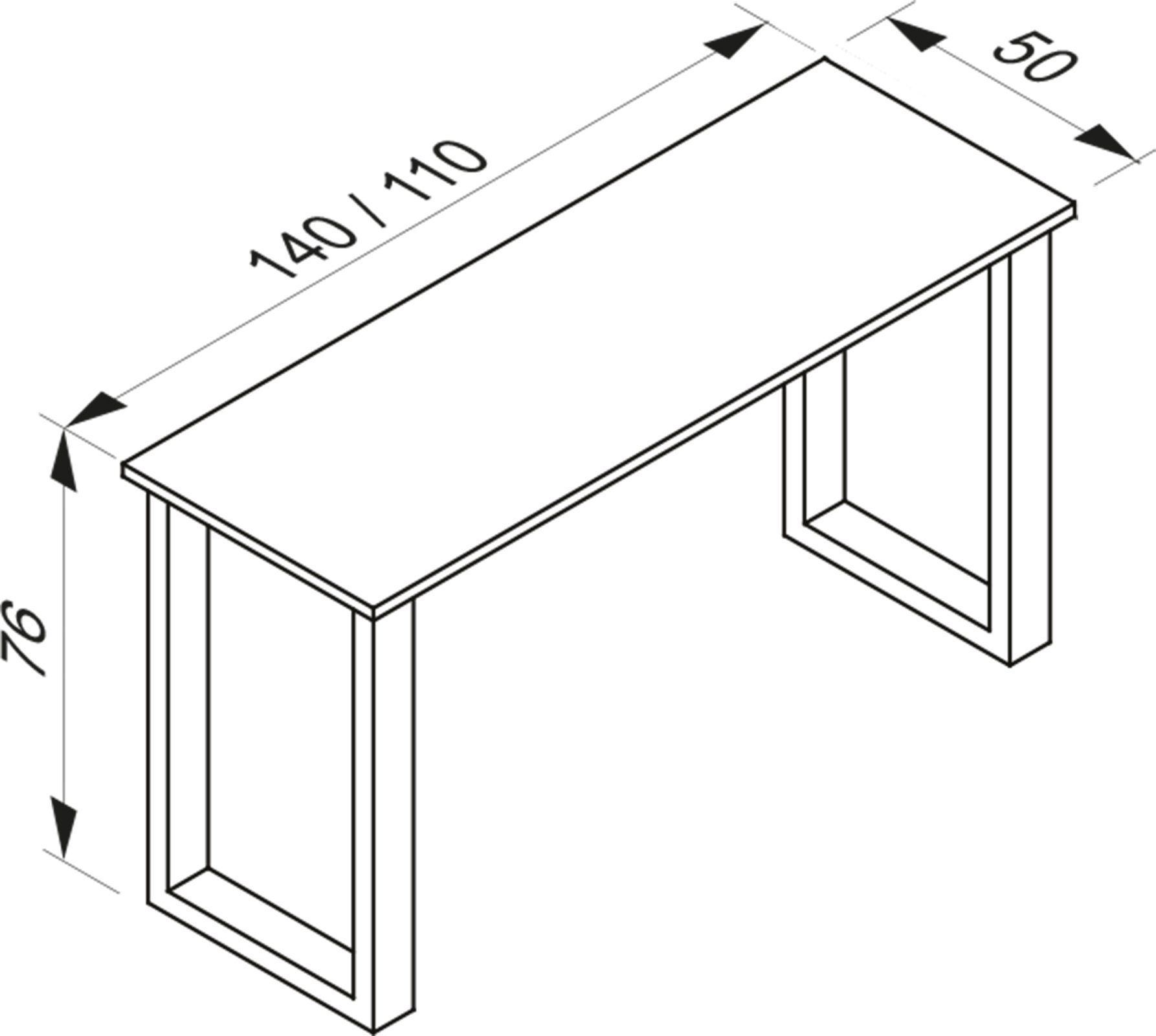 VCM Esstisch Premium Holz Esstisch Küchentisch Xona U 110x50