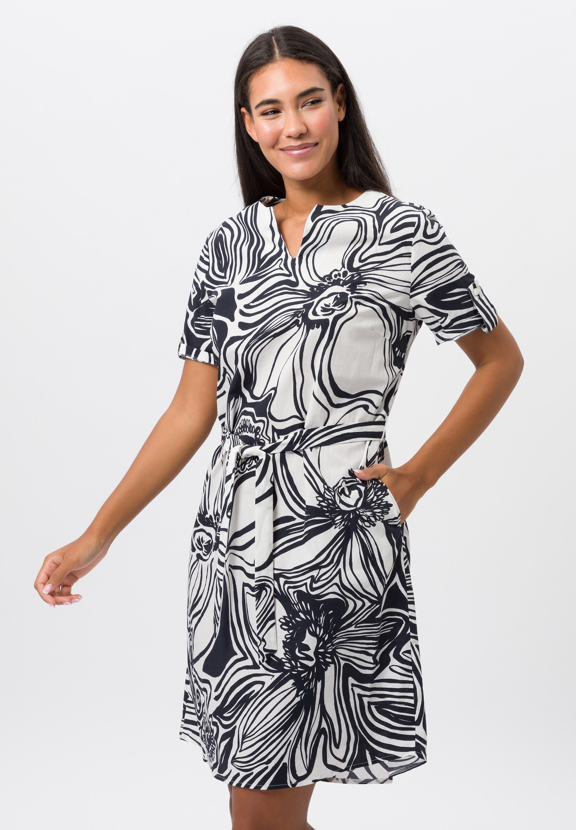 Jerseykleid mit floralem Alloverprint