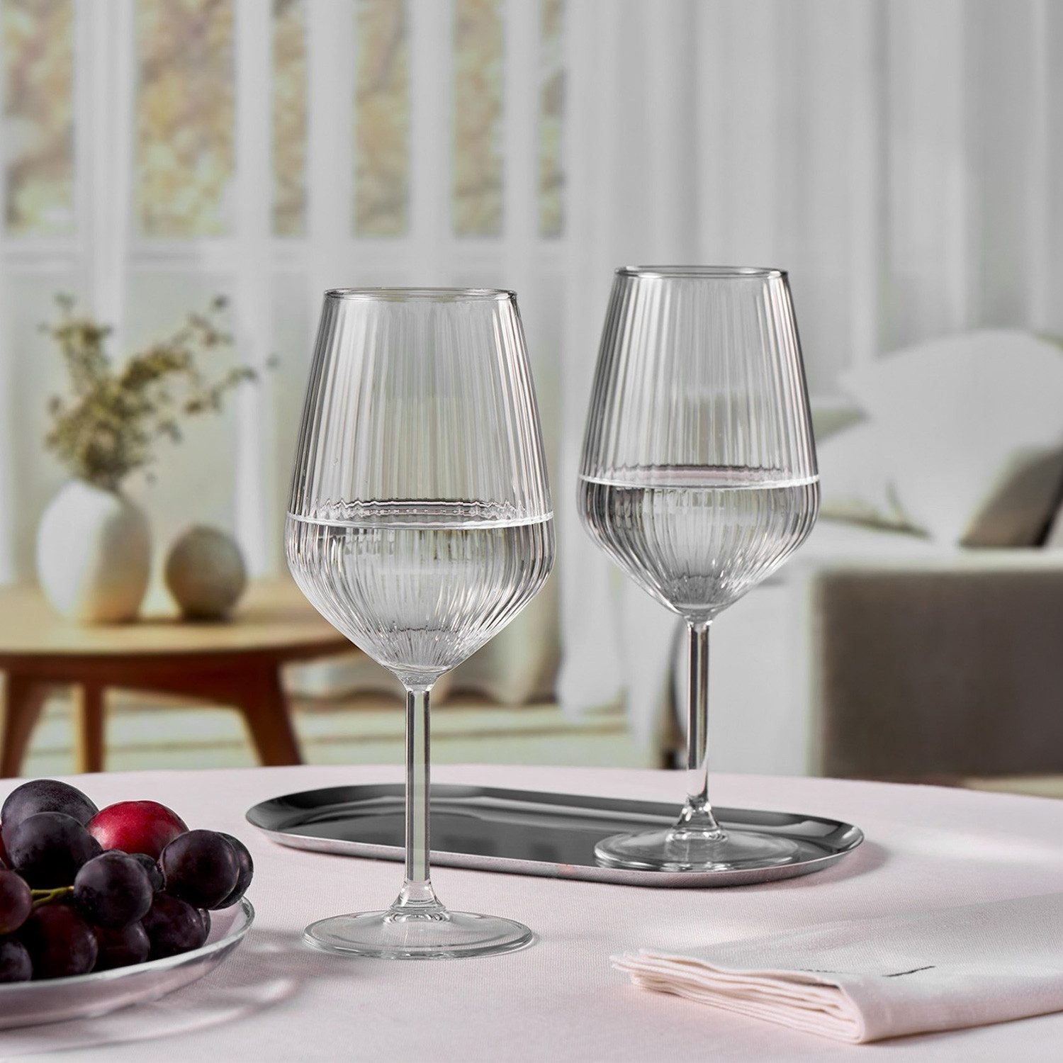 Pasabahce Weinglas Allegra Focus Weinglas, 6-tlg., Glas, Spülmaschinenfest, 6er-Set, 35 cl