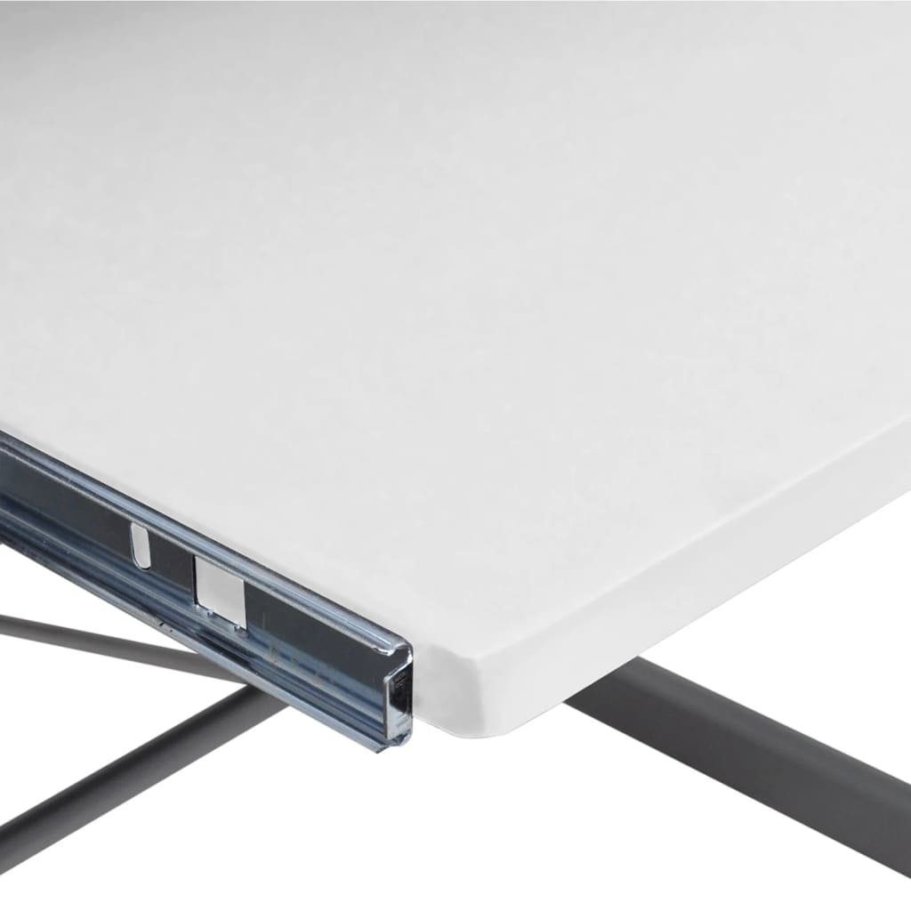 furnicato Schreibtisch Weiß 132x112x99 cm Eck-Computertisch Holzwerkstoff