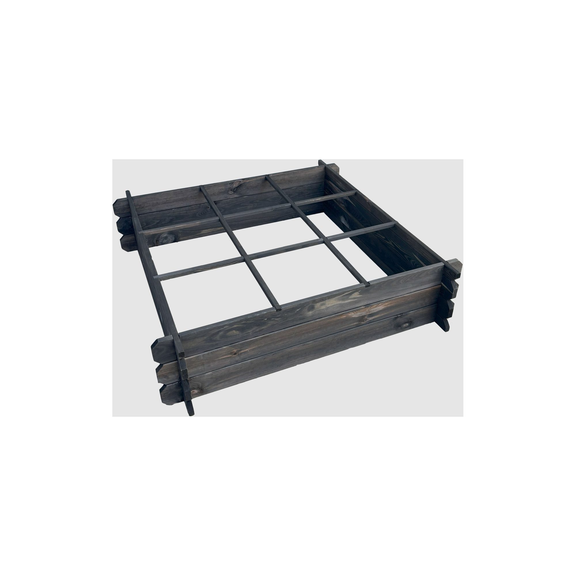 GartenDepot24 Hochbeet Frühbeet aus Holz mit Stecksystem BxTxH: 120x120x29, 240 l, Schwarz