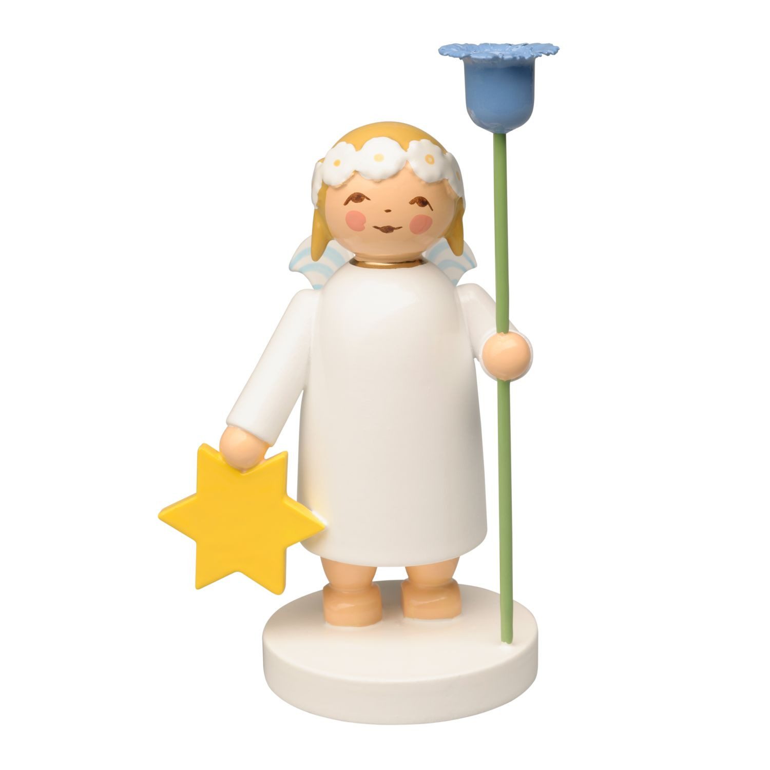 Wendt & Kühn Weihnachtsfigur Margeritenengel Mittelgroß mit Blume 634/8