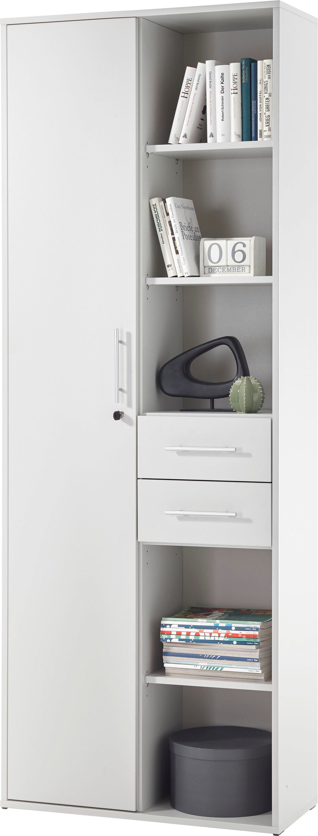 BEGA OFFICE Aktenschrank Pronto Büroschrank Grau abschließbar, Mehrzweckschrank