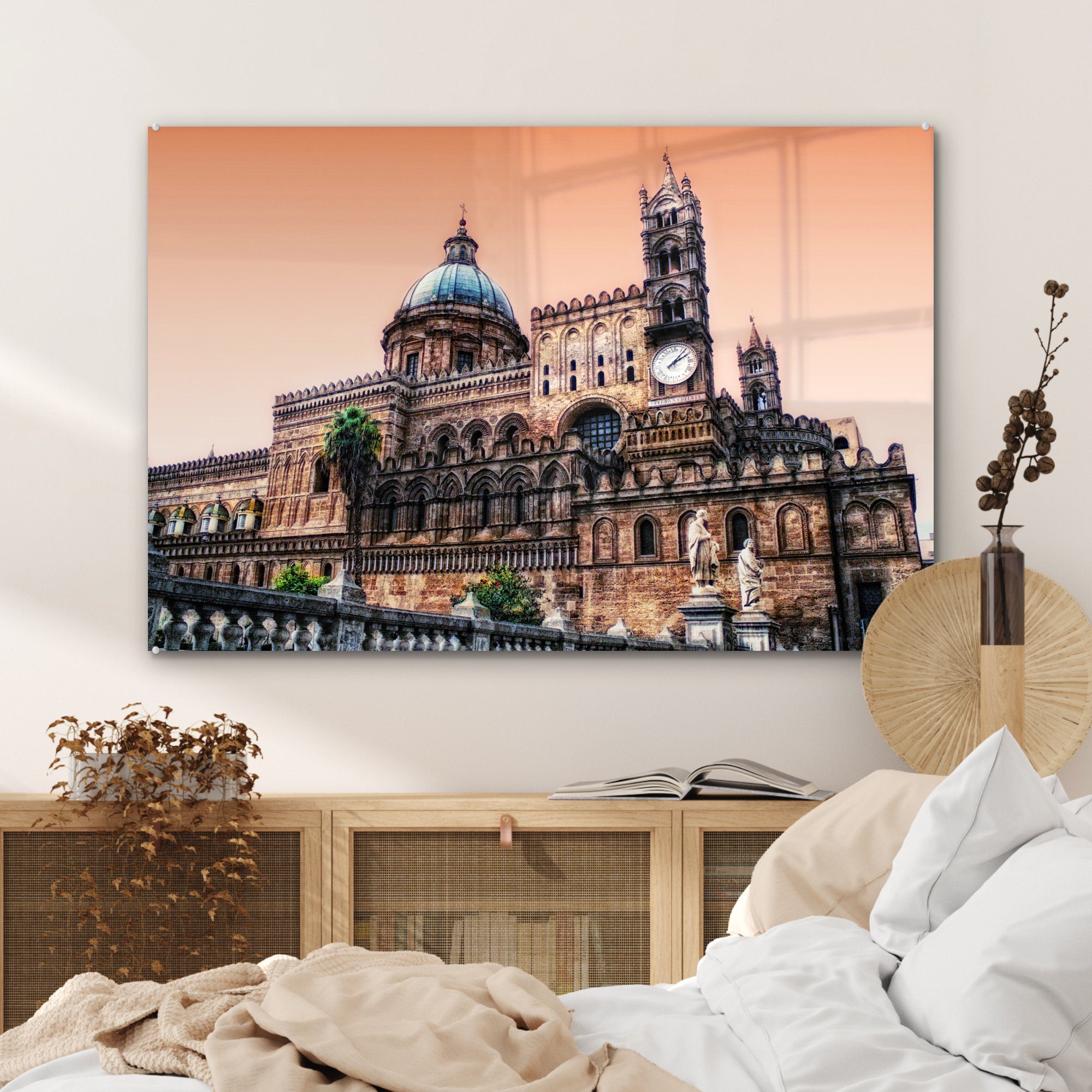 & - (1 - Schlafzimmer Wohnzimmer Kathedrale, MuchoWow Sizilien Palermo Acrylglasbild Acrylglasbilder St),
