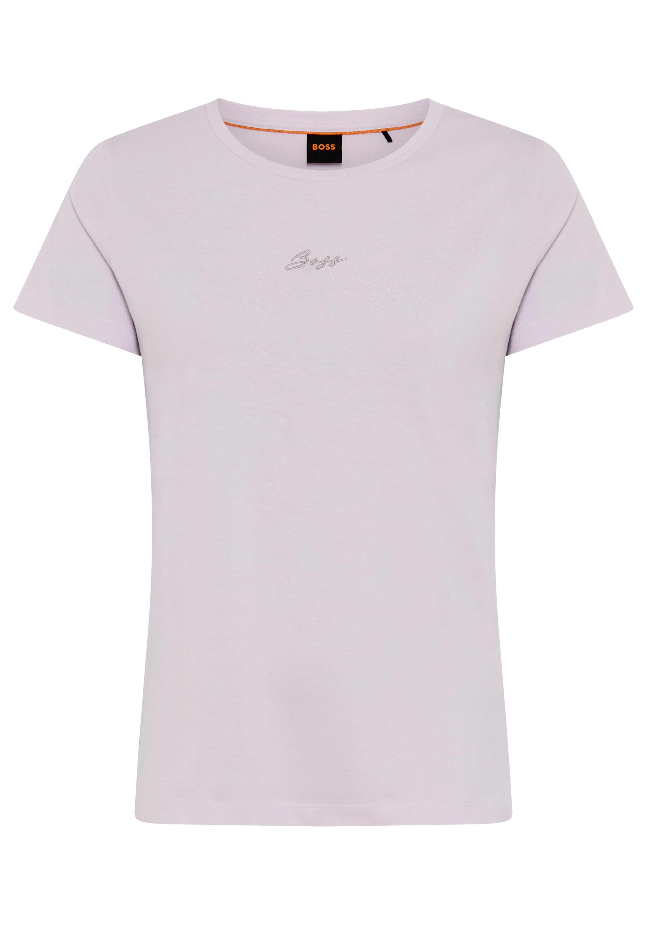 BOSS ORANGE T-Shirt Elove Embro Premium Damenmode mit Rundhals, Slim Fit