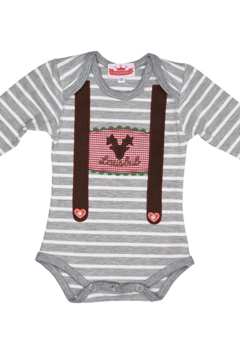 Trachtenkleid Baby Body - LAUSBUB - grau