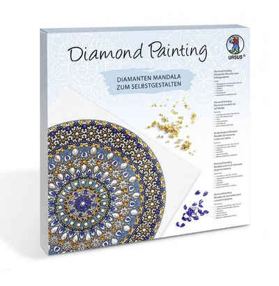 URSUS Kreativset Diamond Painting Mandala zum selbstgestalten, (Diamanten-Mandala, mit allem notwendigen Zubehör)
