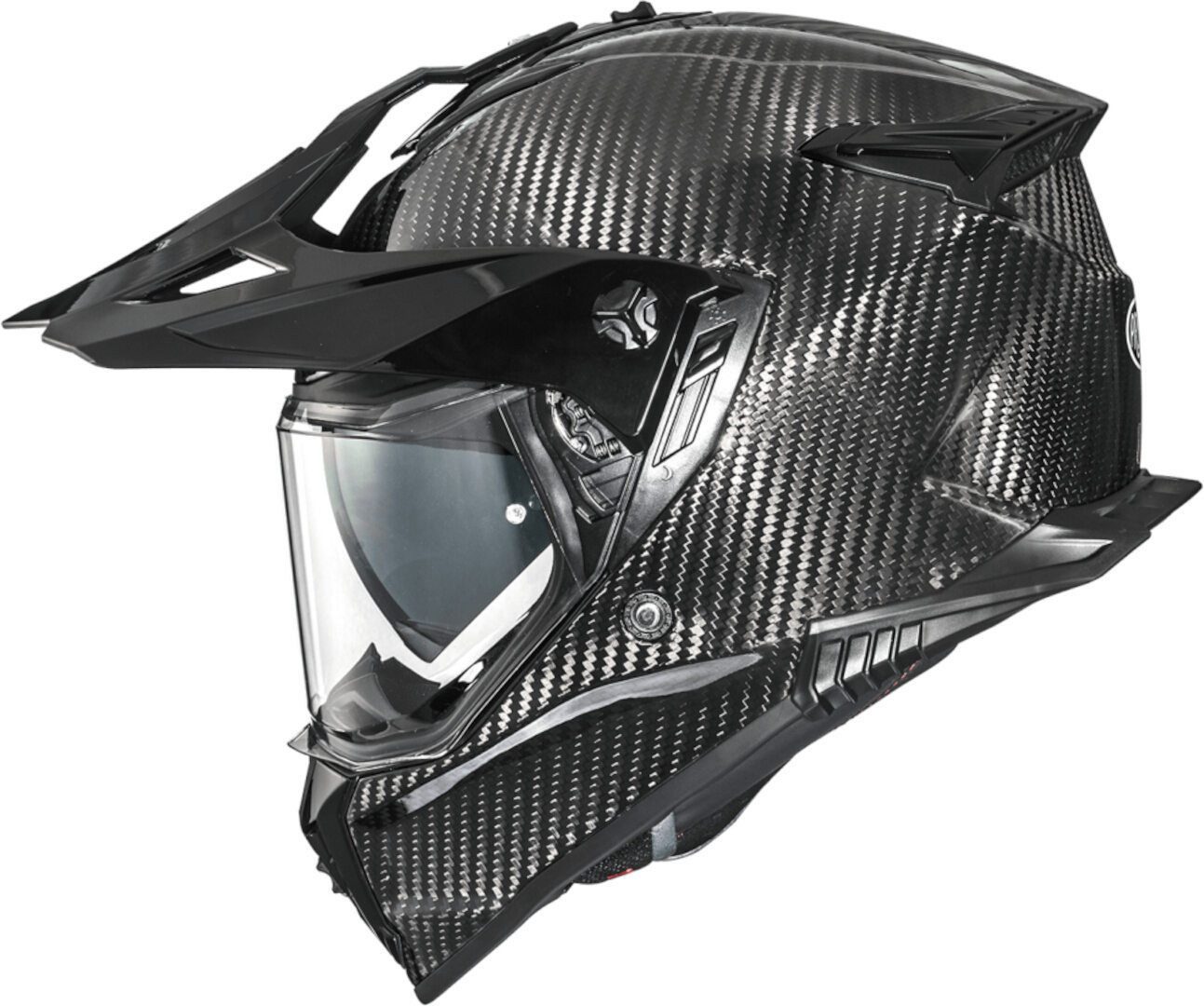 Premier Motocrosshelm Discovery Carbon Enduro Helm, vorbereitet für Kommunikationssystem,integriertes Sonnenvisier