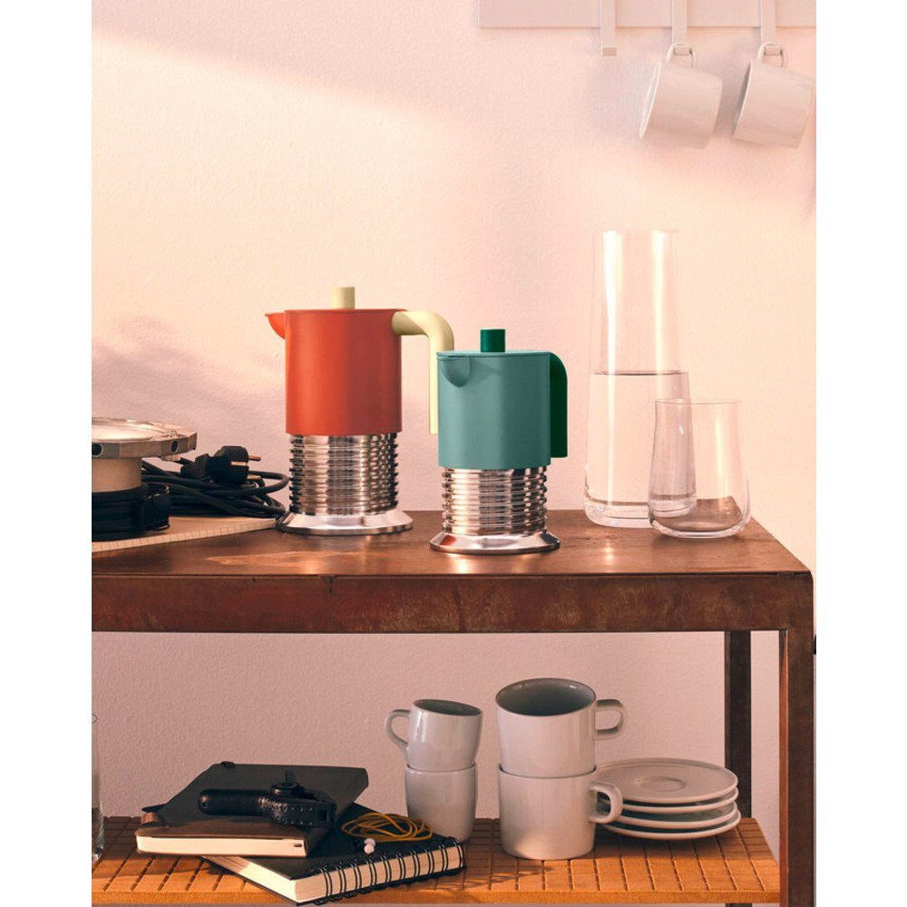 Alessi Espressotasse Vite Espressokocher 6 Tassen grau, Almuminiumguss