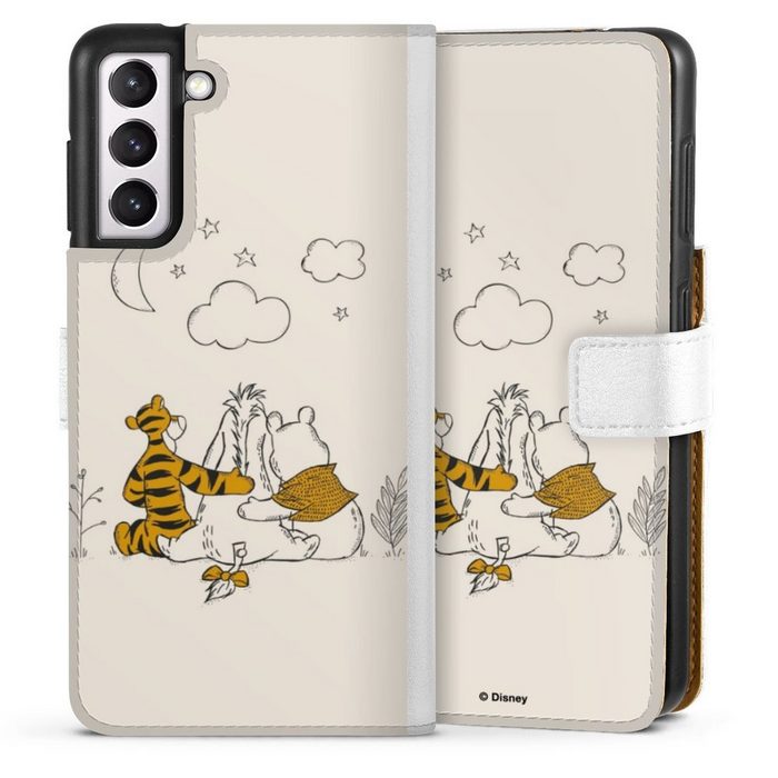 DeinDesign Handyhülle Winnie Puuh Offizielles Lizenzprodukt Disney Best Friends in Nature Samsung Galaxy S21 5G Hülle Handy Flip Case Wallet Cover