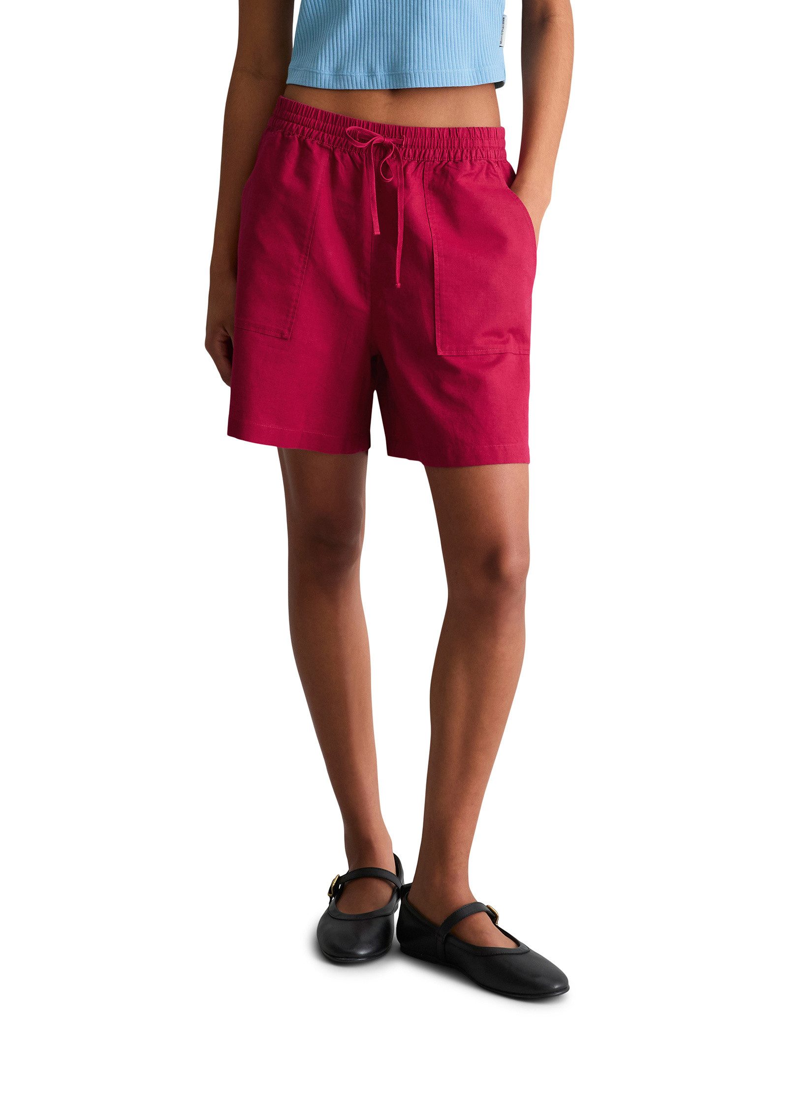 Marc O'Polo DENIM Shorts aus Leinen-Baumwolle-Mix