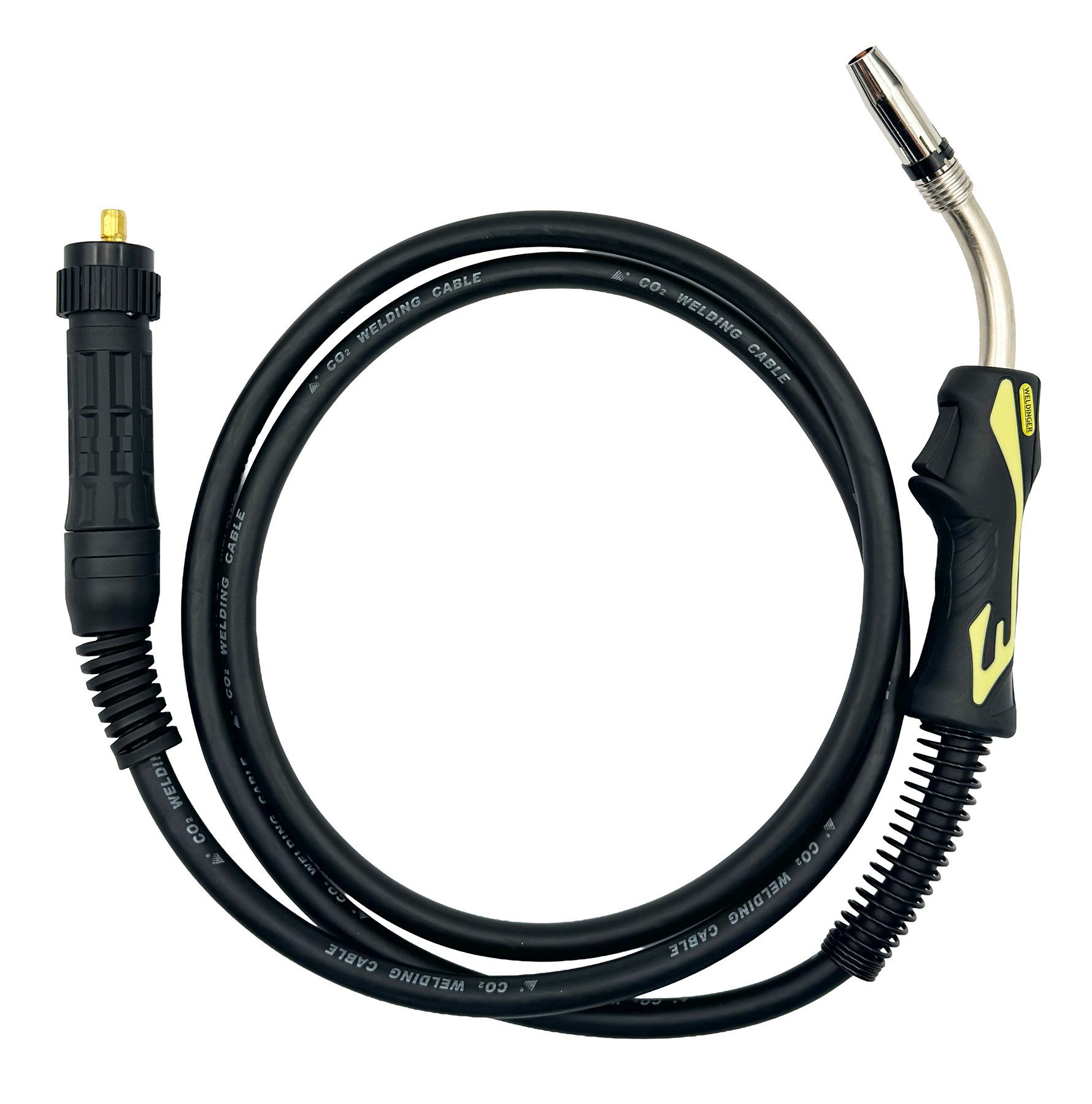 WELDINGER Elektrowerkzeug-Set MIG/MAG Schlauchpaket Brenner MB/AK24 25 mm² Eurozentralanschluss 3 m, ergonomischer Brennergriff, Anschluss und Brennerhals aus Messing