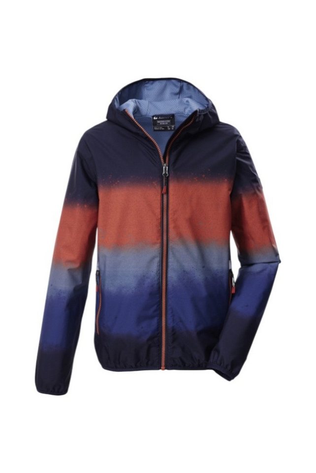 Killtec Funktionsjacke KOS 144 (mit Kapuze, winddicht, wasserdicht) dunkelnavy/orange Jungen