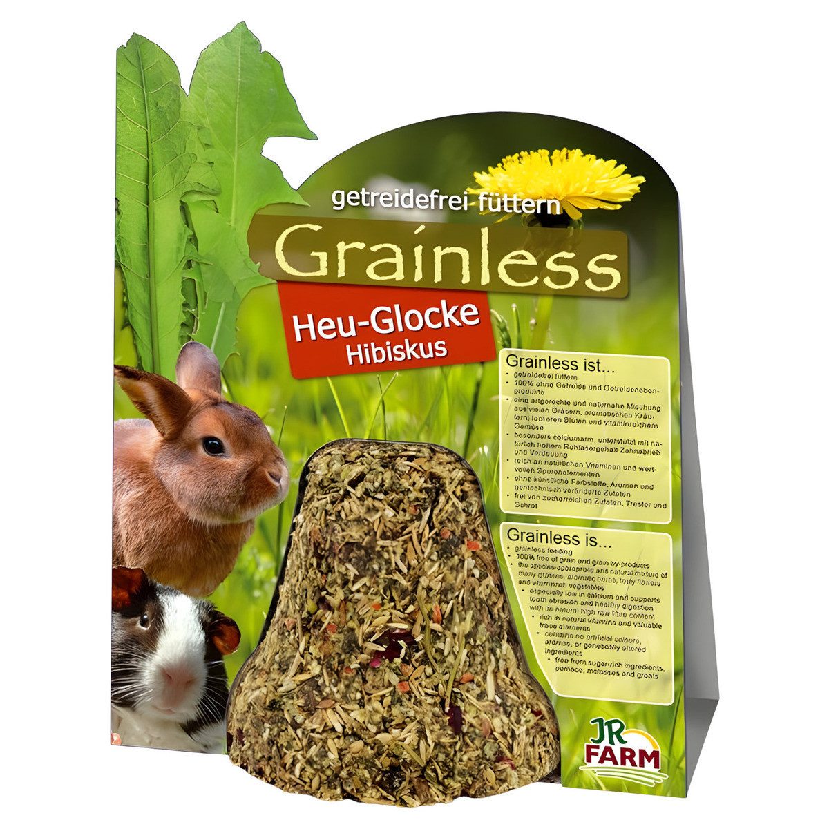 JR Farm Grainless Heu-Glocke Hibiskus - 5 Stück, Snack für: Kleintier