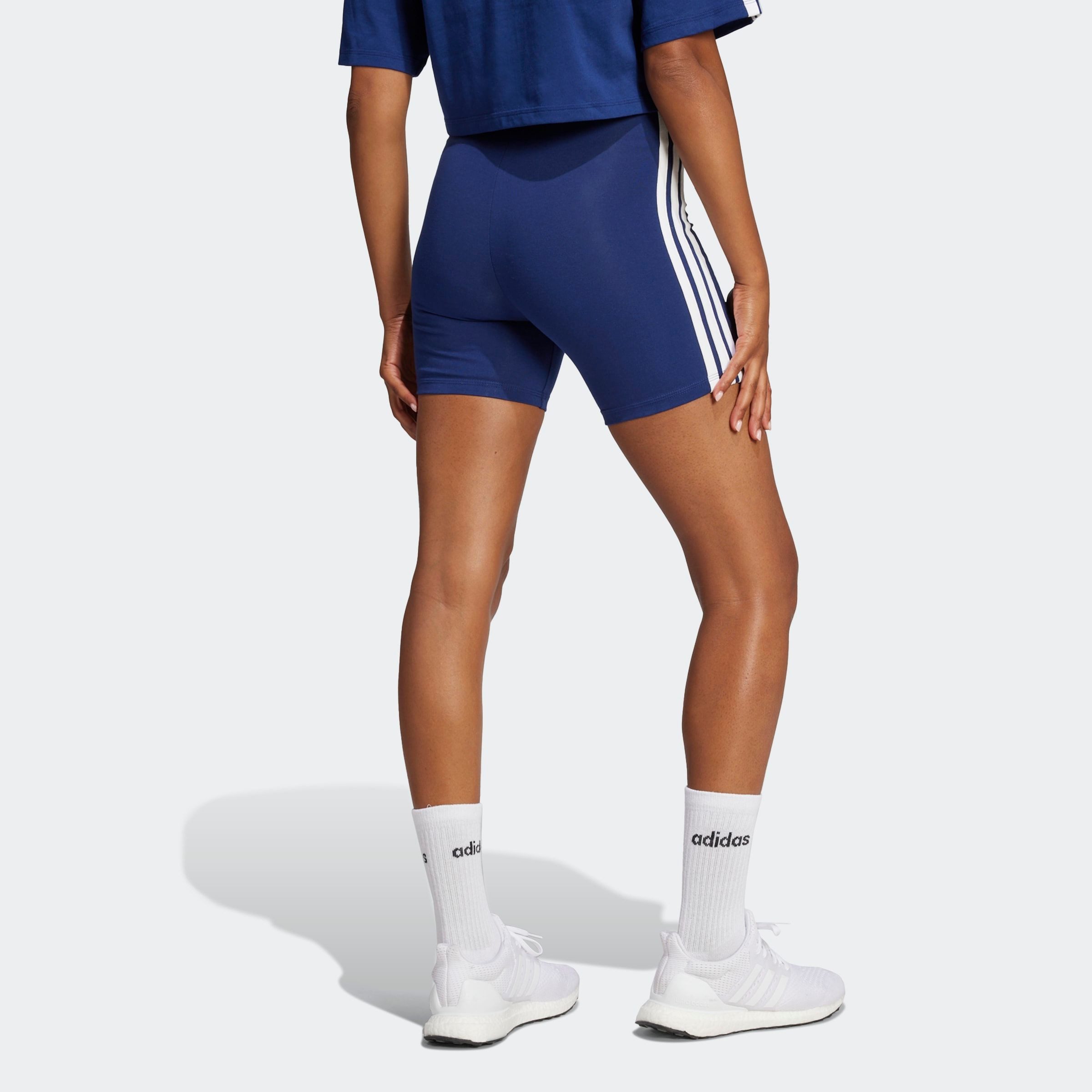 adidas Sportswear Trainingstights W 3S SJ BK SHO kurze Leggings, mittelhoher Bund, flacher, elastischer Bund